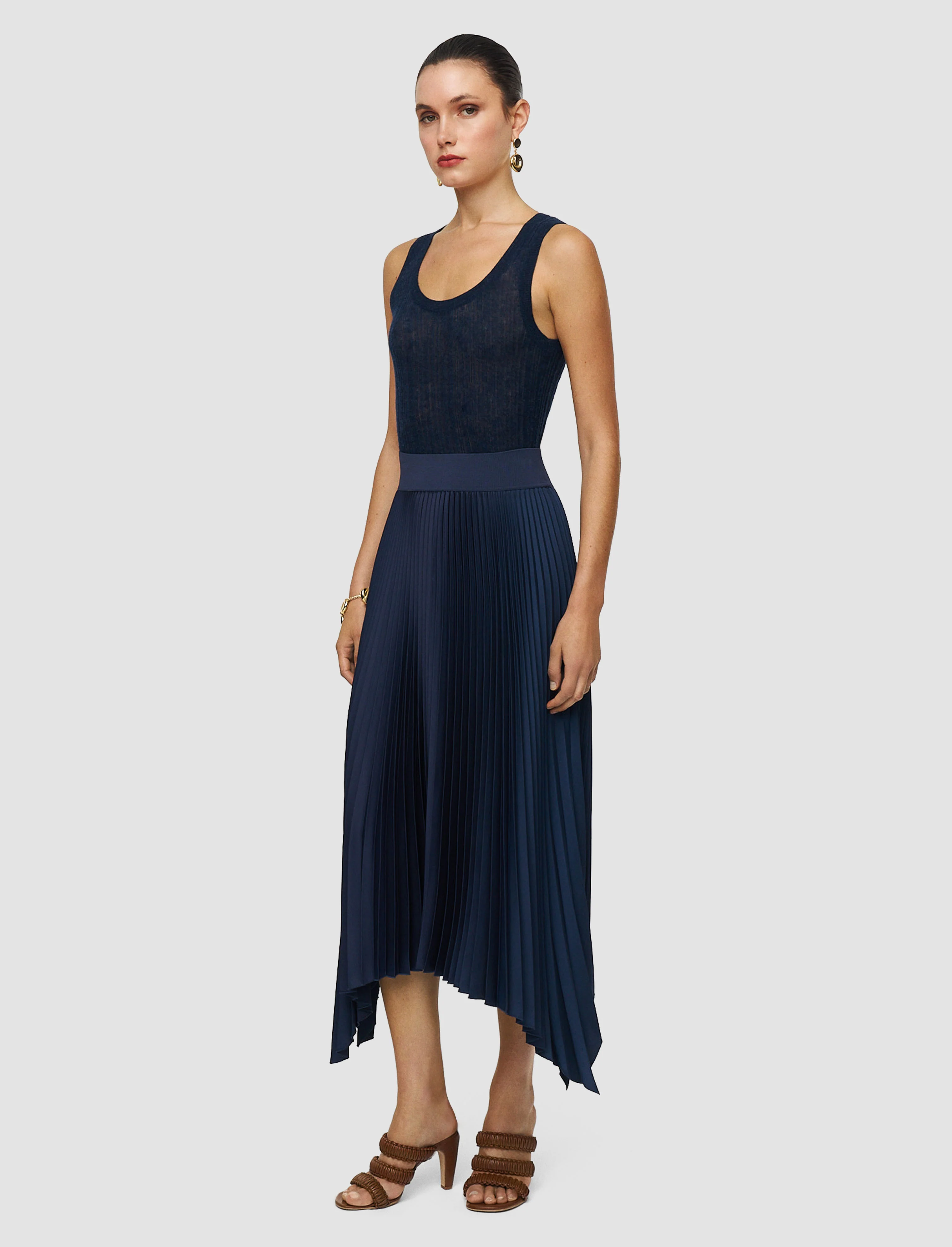 Ade Knit Weave Plissé Skirt - Image 4