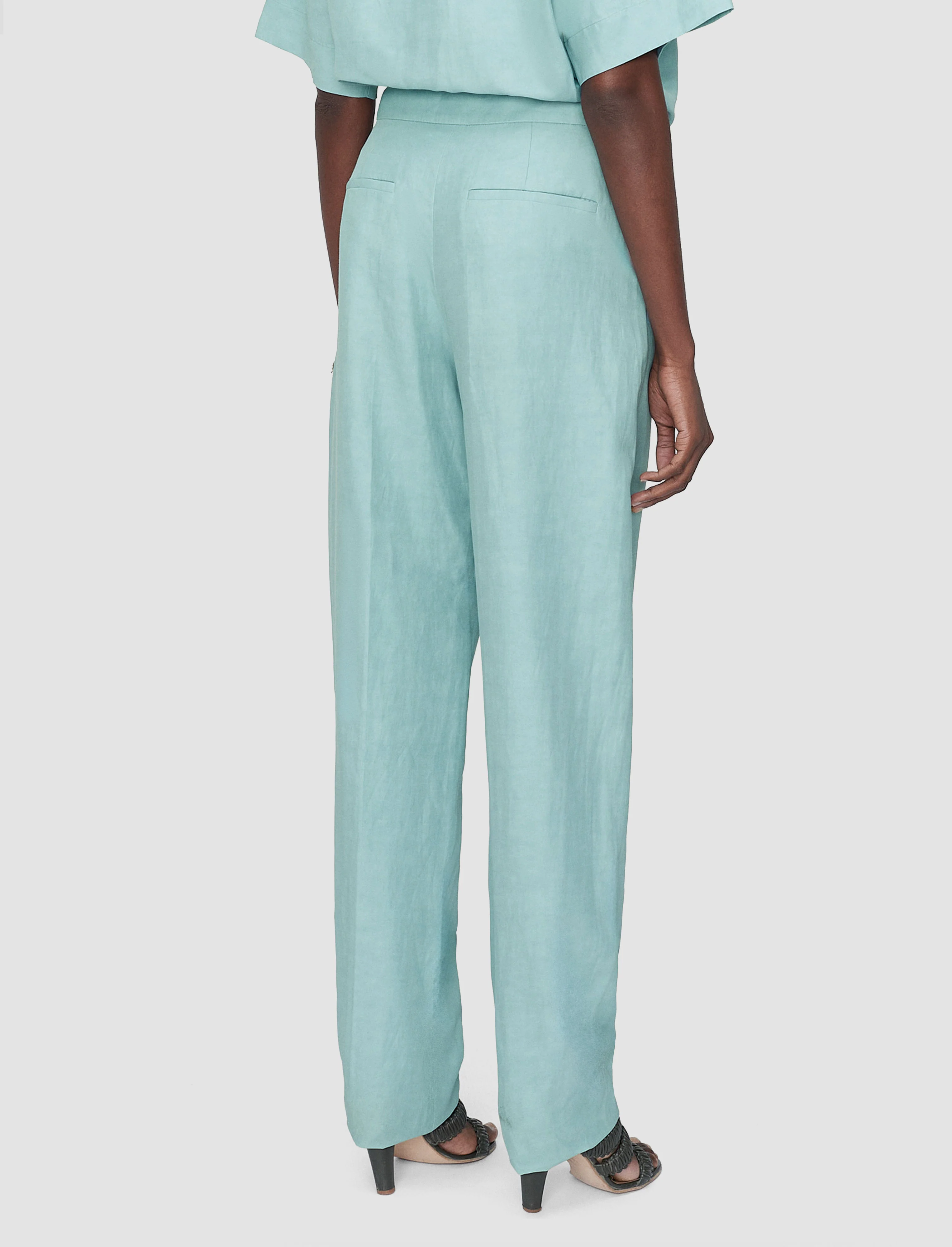 Aix Light Linen Blend Trousers - Image 3