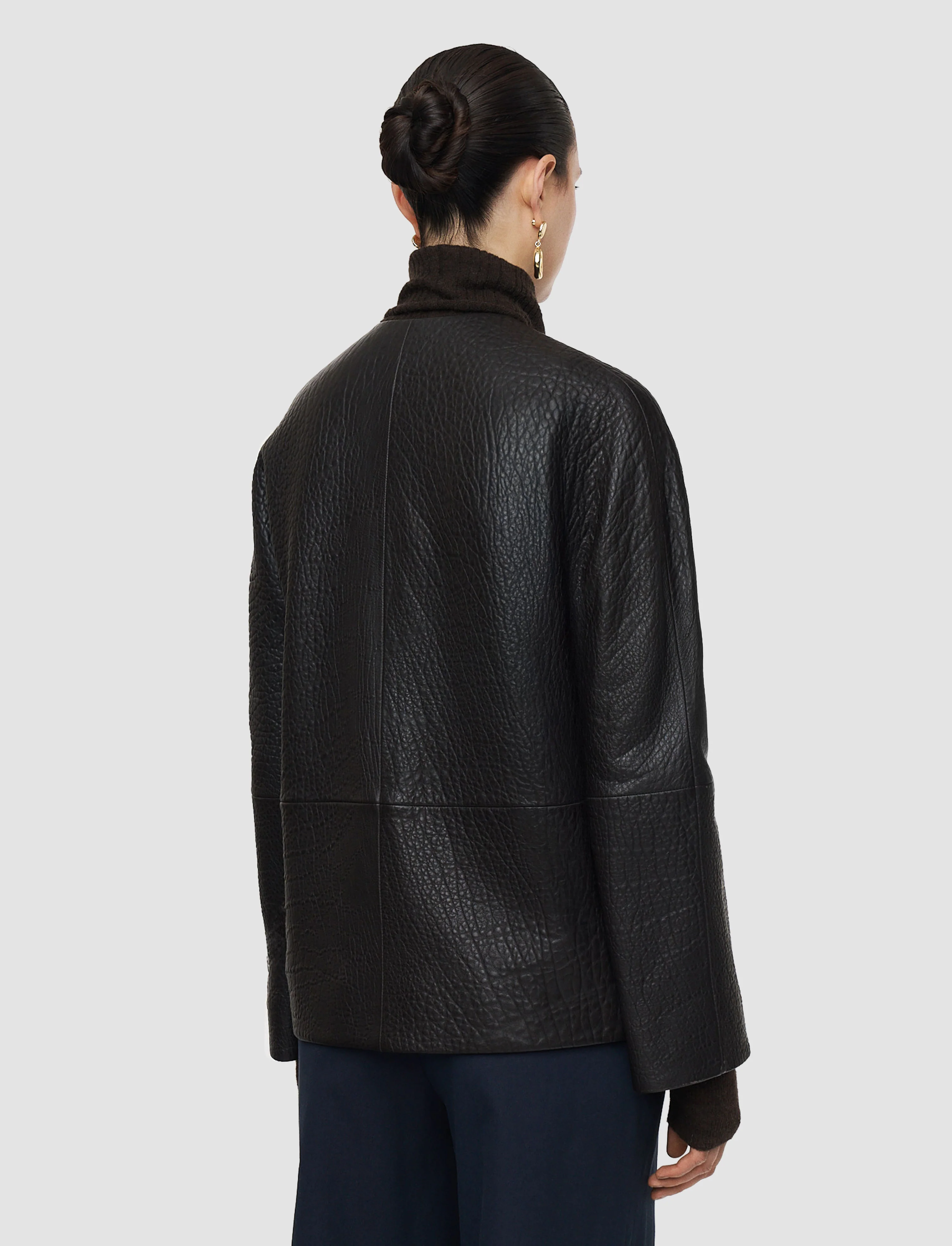Barbs Pebble Leather Jacket - Image 4