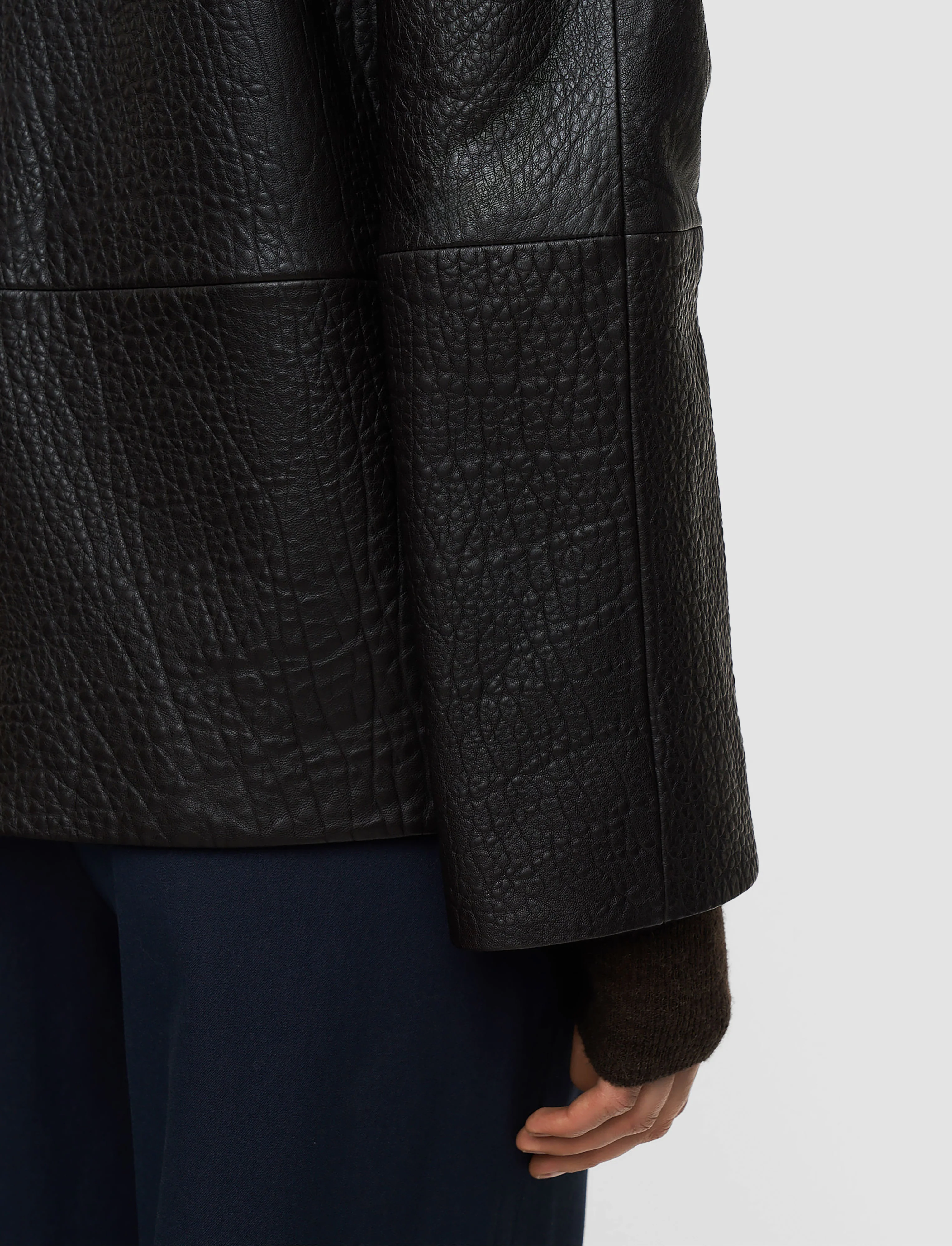 Barbs Pebble Leather Jacket - Image 5