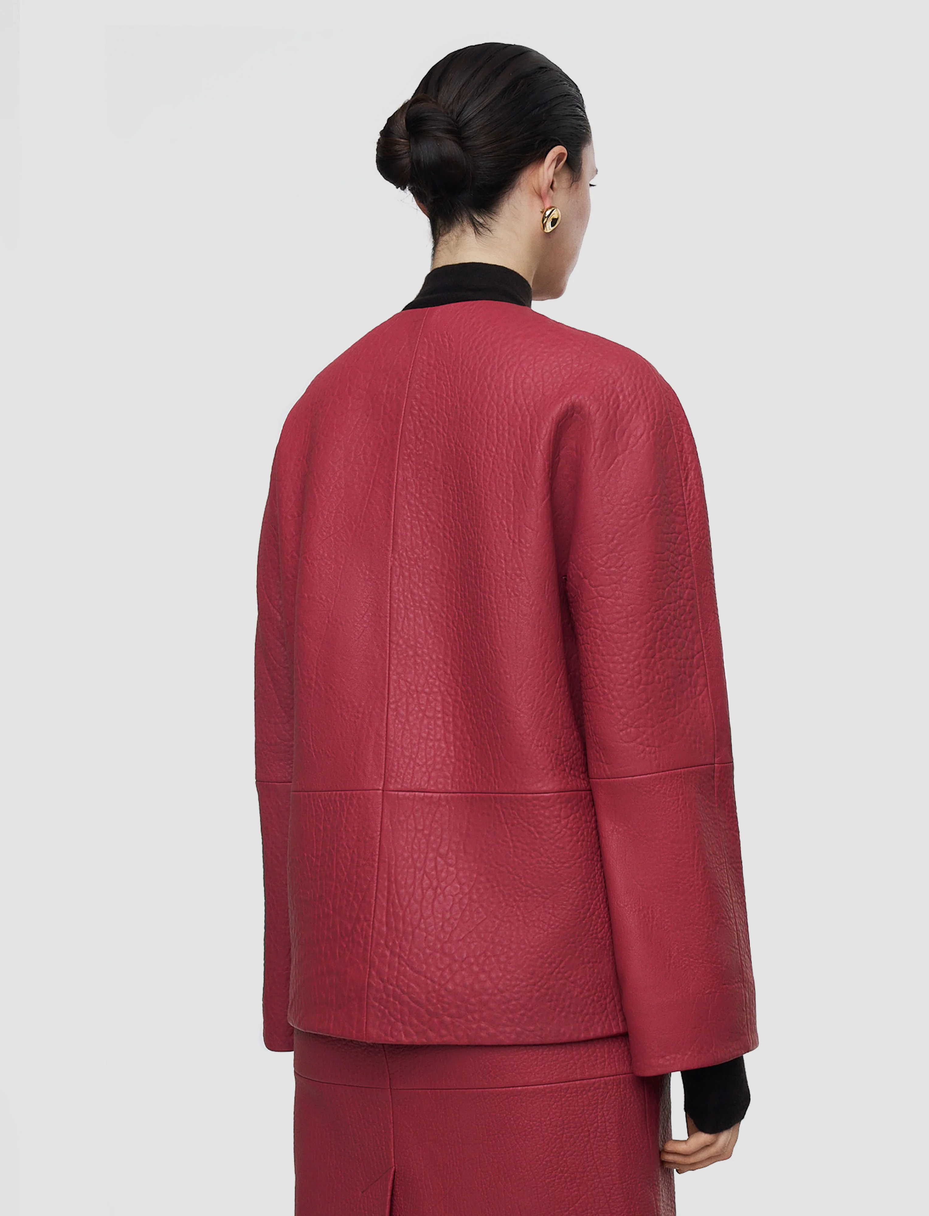 Barbs Pebble Leather Jacket - Image 4