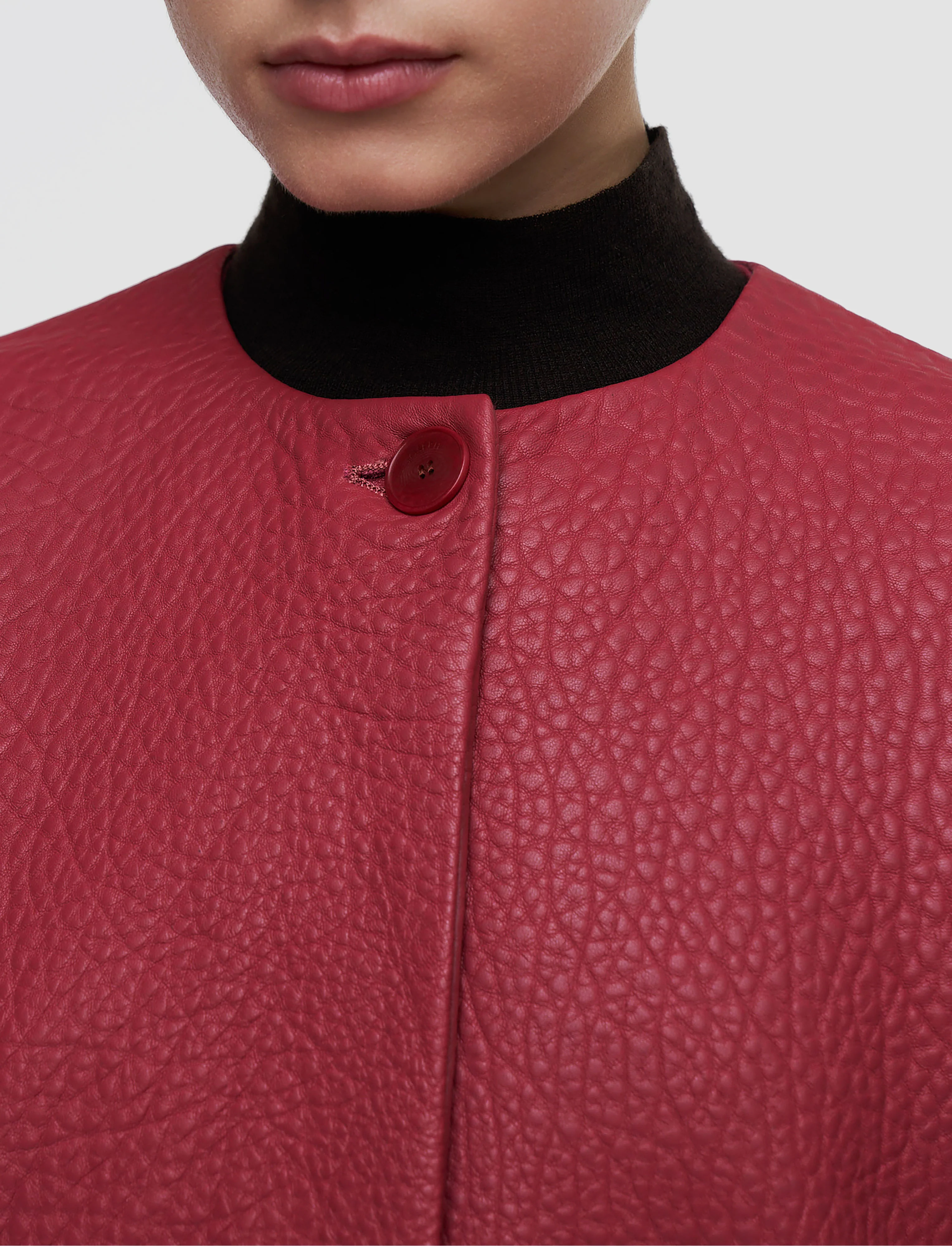 Barbs Pebble Leather Jacket - Image 5