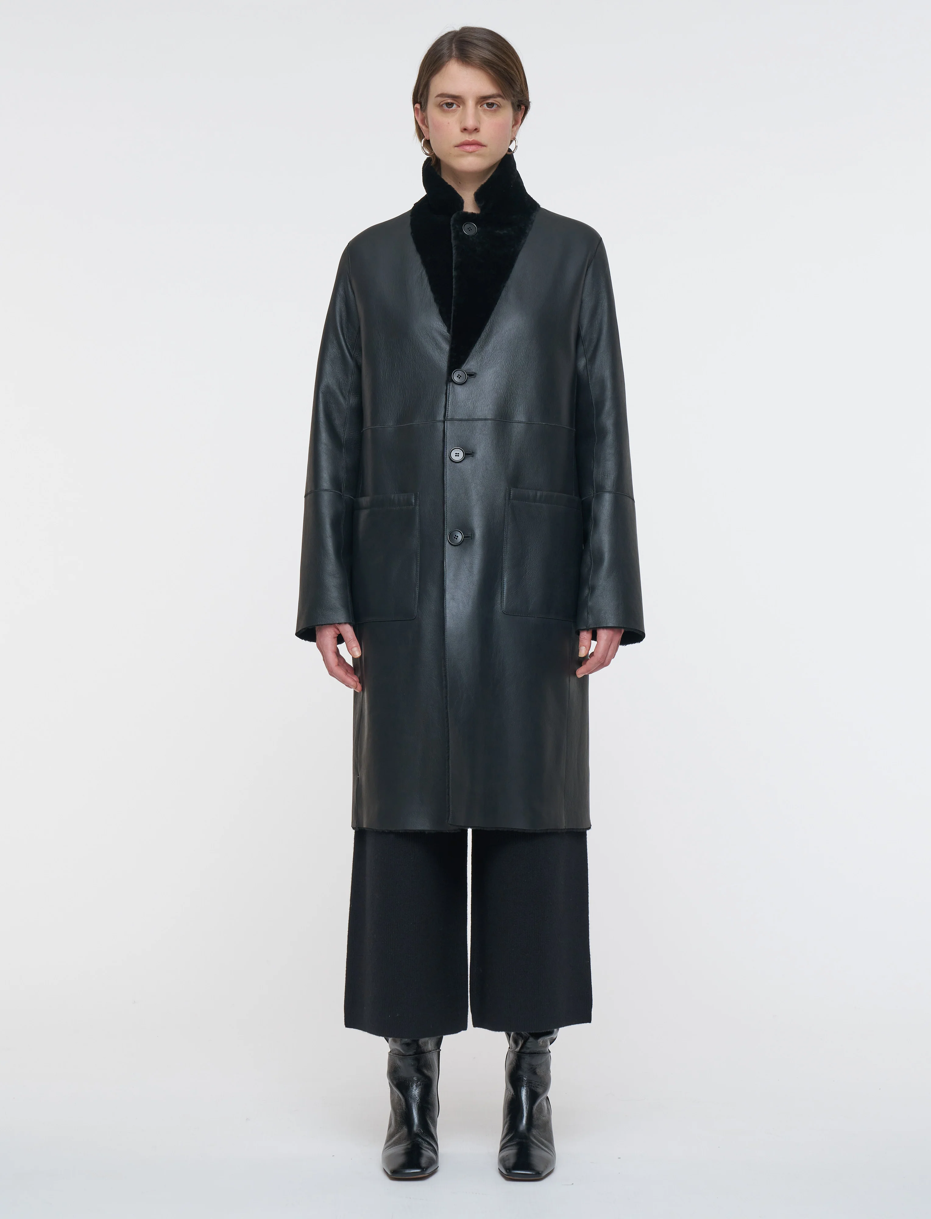 Britanny Reversible Soft Shearling Coat - Image 3