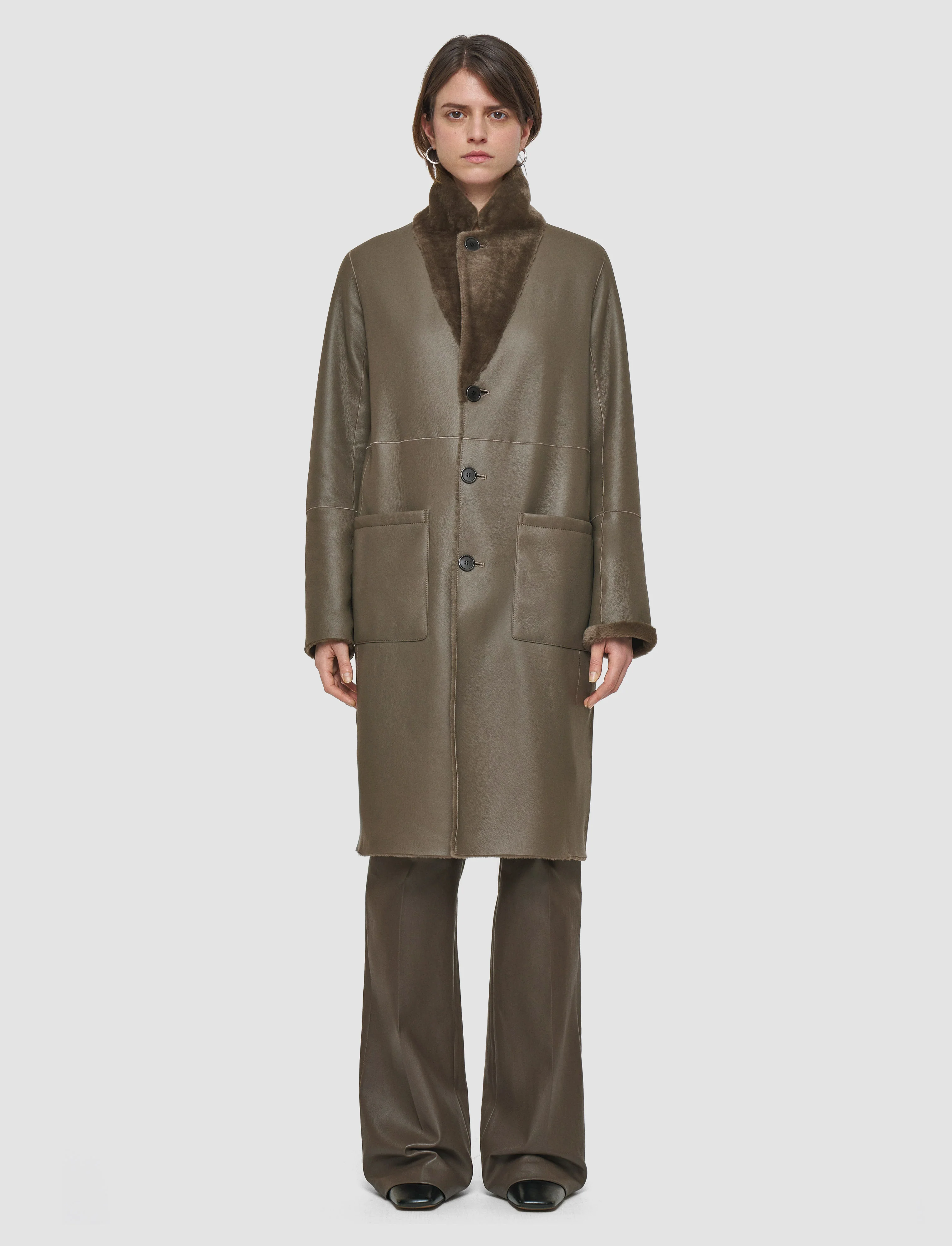 Britanny Reversible Soft Shearling Coat - Image 3