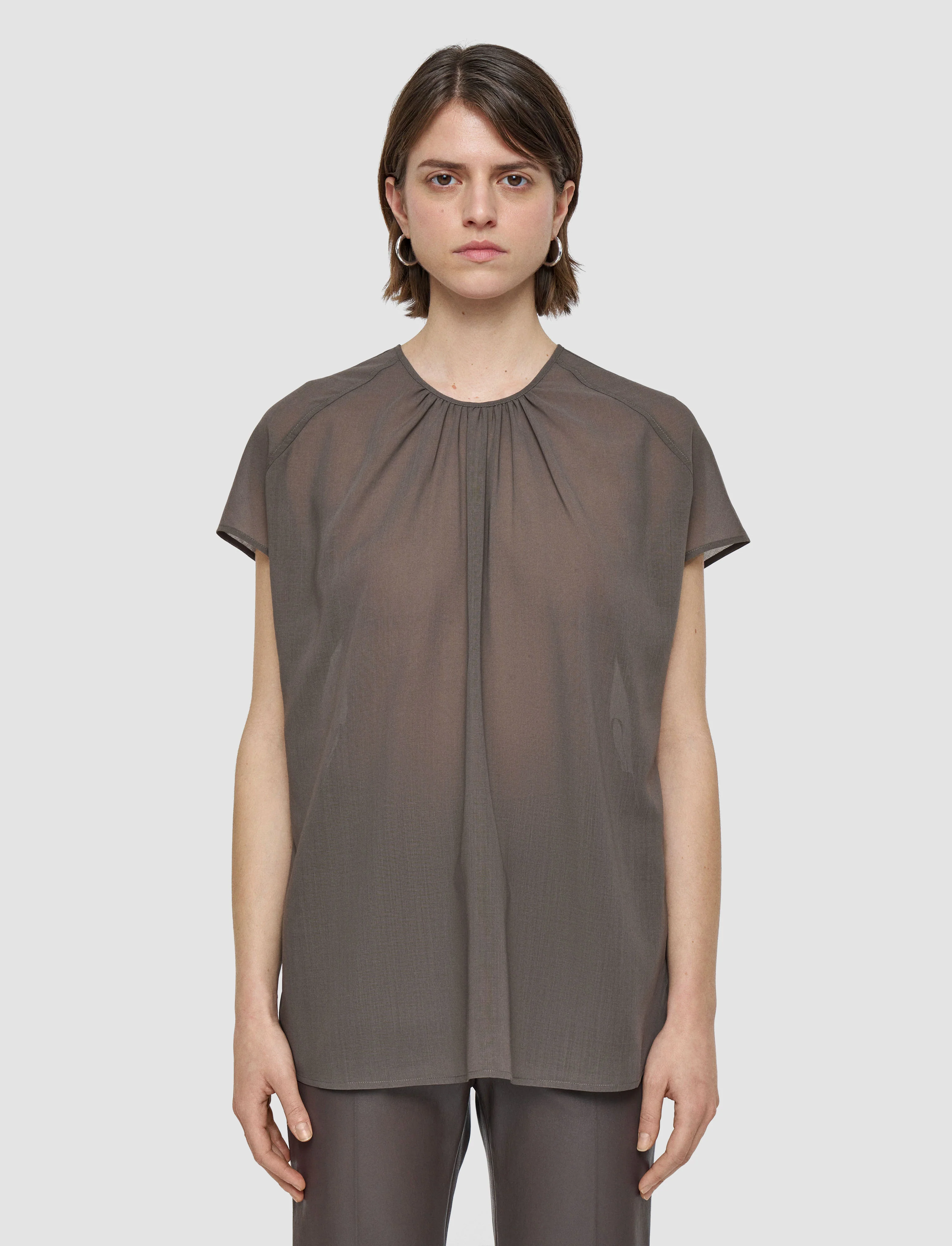 Broca Sheer Fine Wool Blouse - Image 3