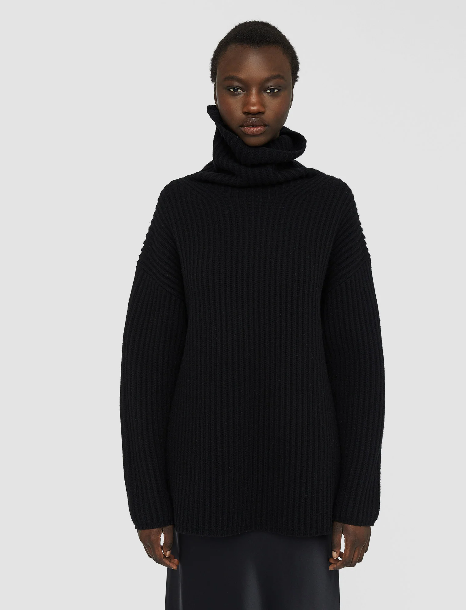 Cardigan Stitch High Neck Jumper - Image 3