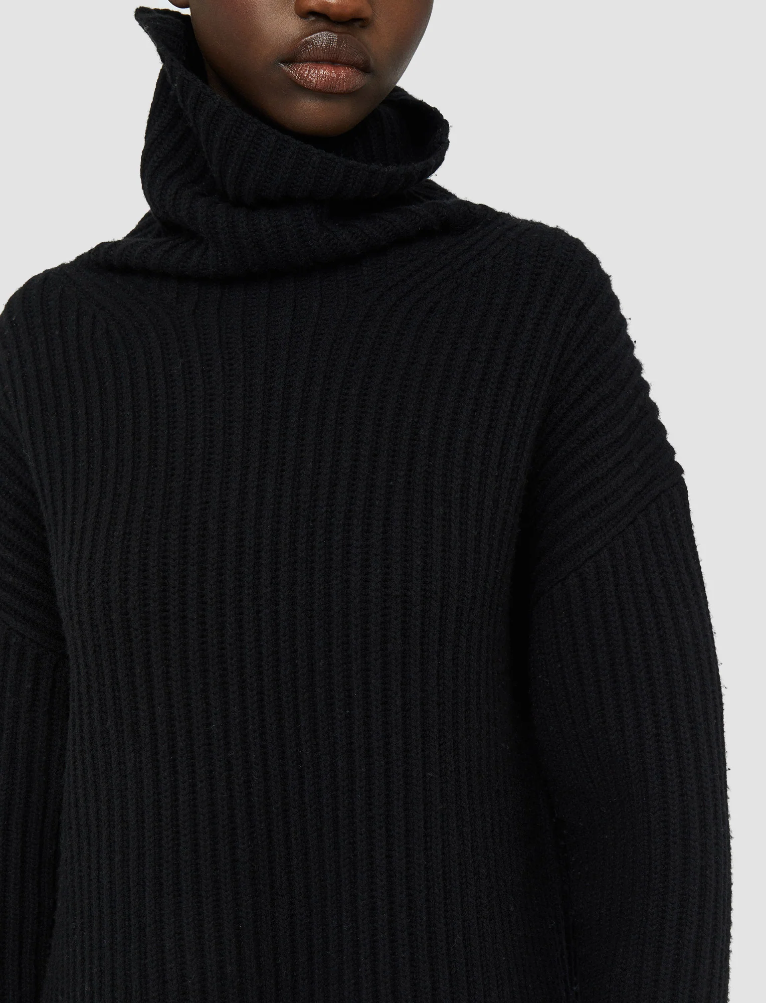 Cardigan Stitch High Neck Jumper - Image 5
