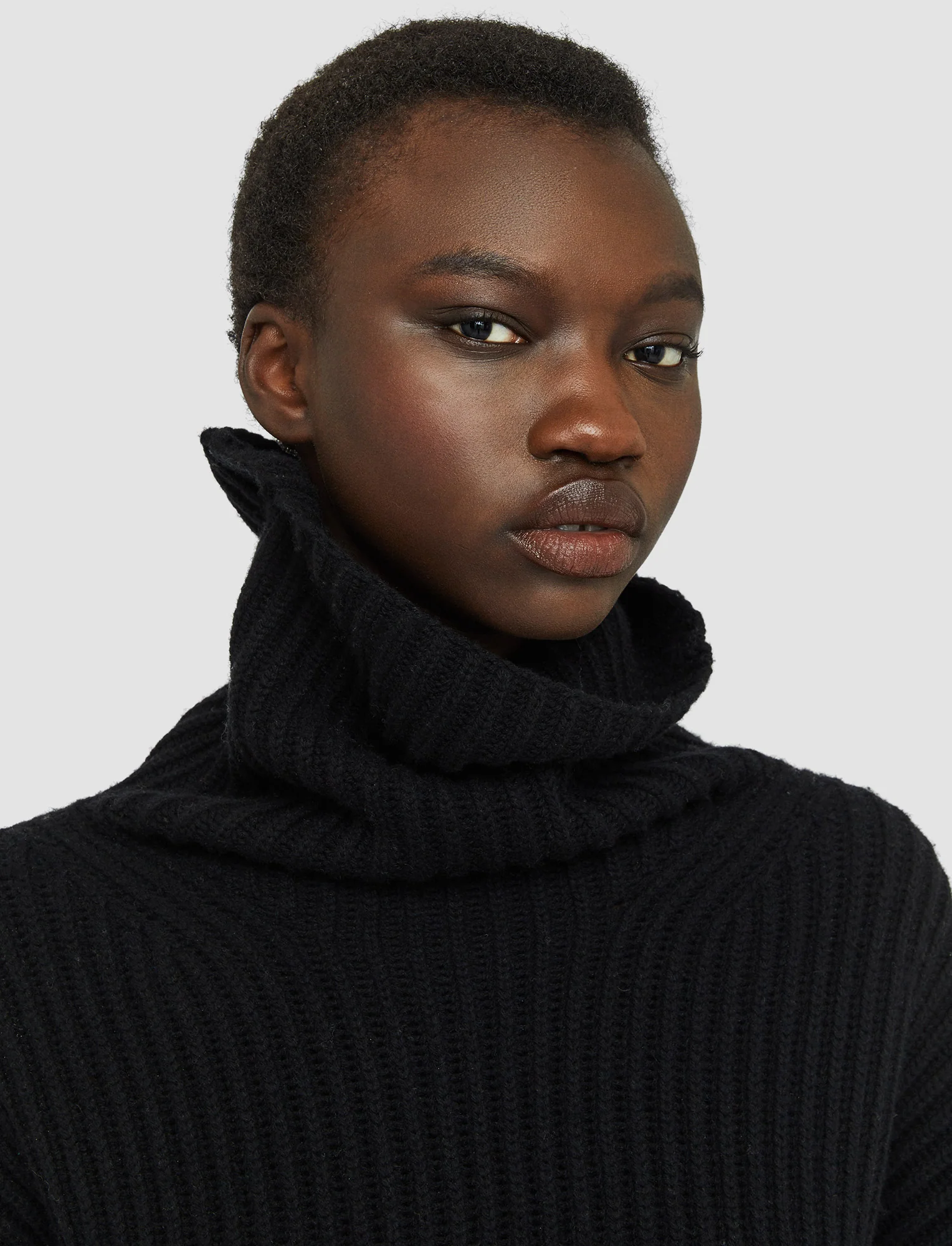 Cardigan Stitch High Neck Jumper - Image 6