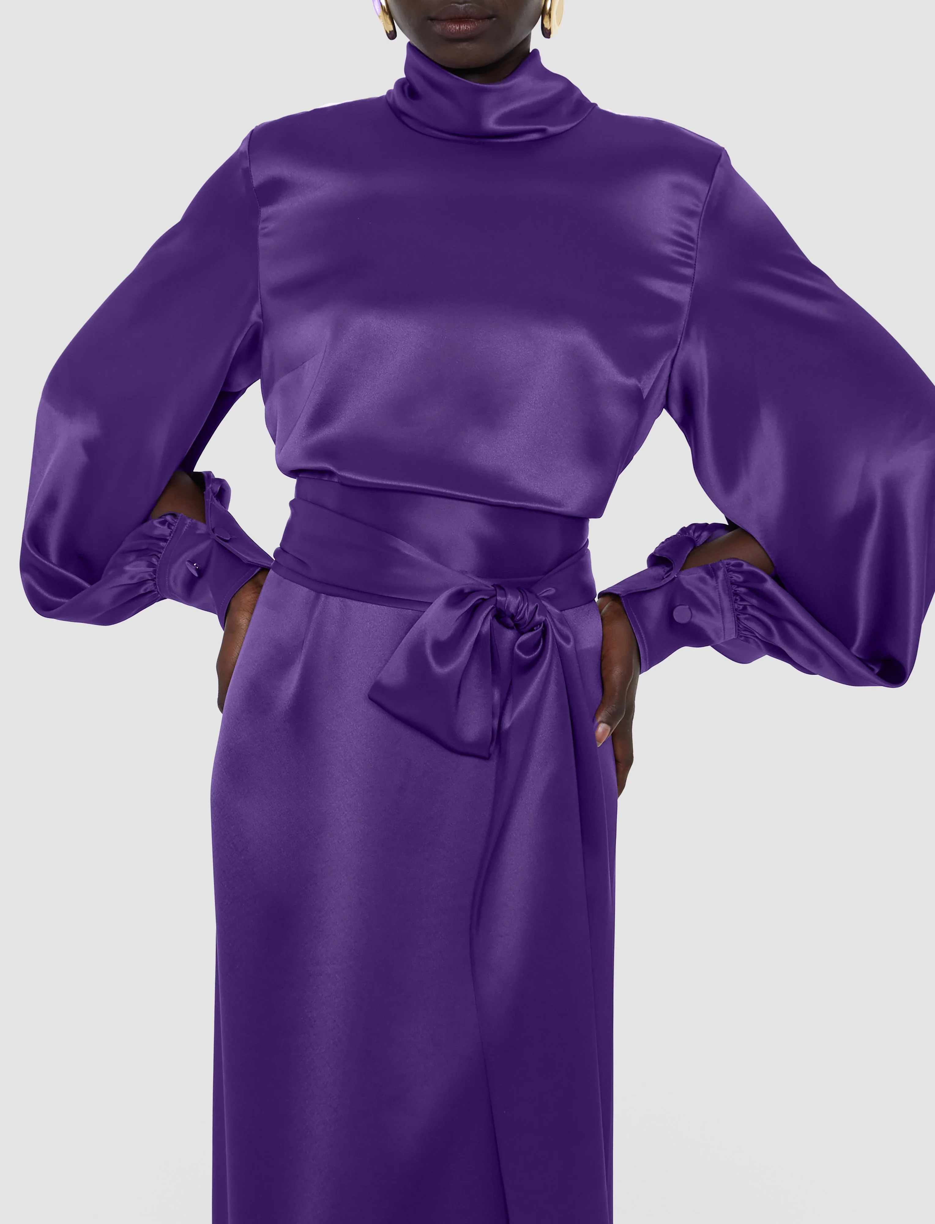 Cels Double Satin Dress - Image 6