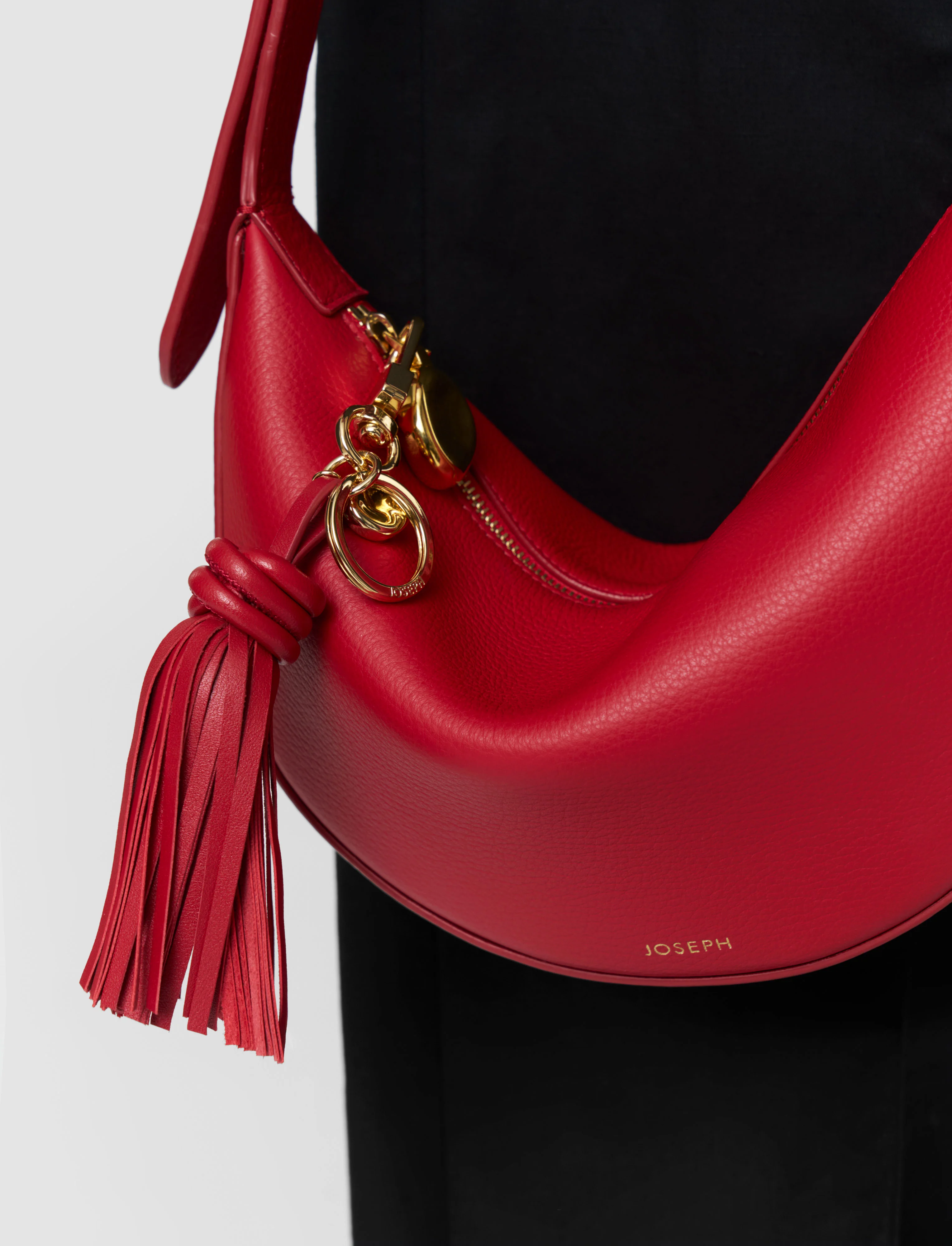 Clover Leather Tassel Keyring - Image 3