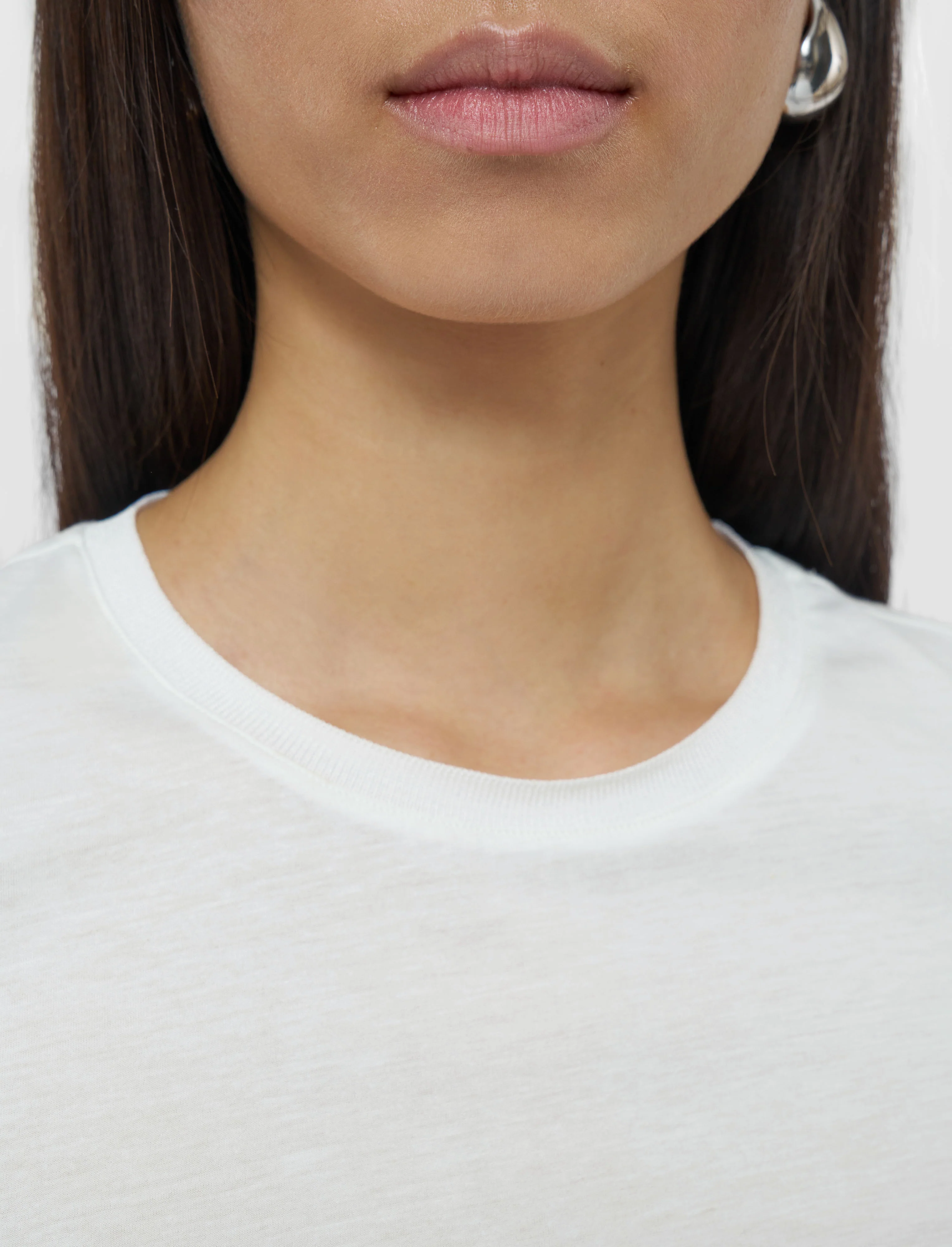 Cotton Silk Jersey Long Sleeve T-Shirt - Image 5