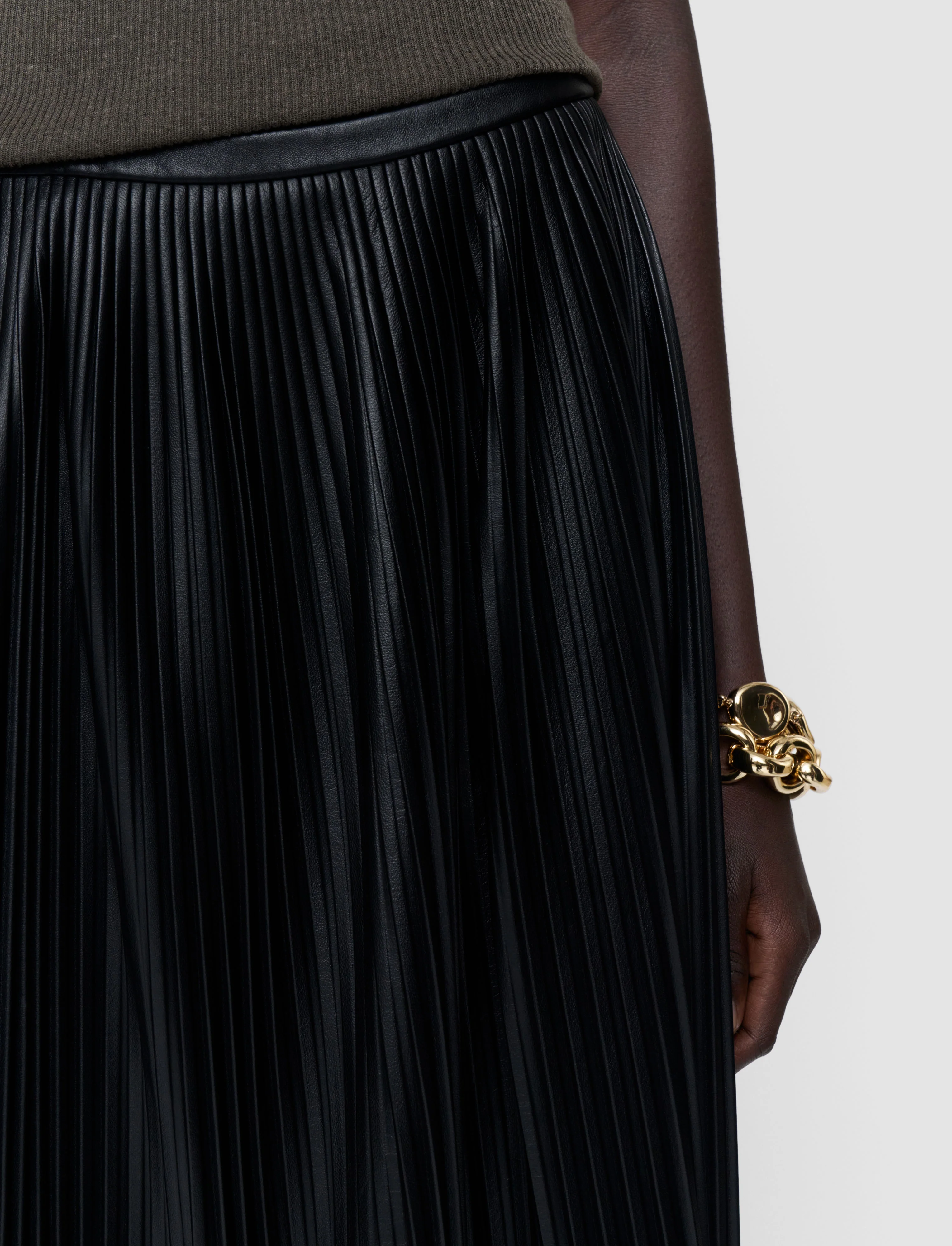 Didi Light Nappa Leather Skirt - Image 3