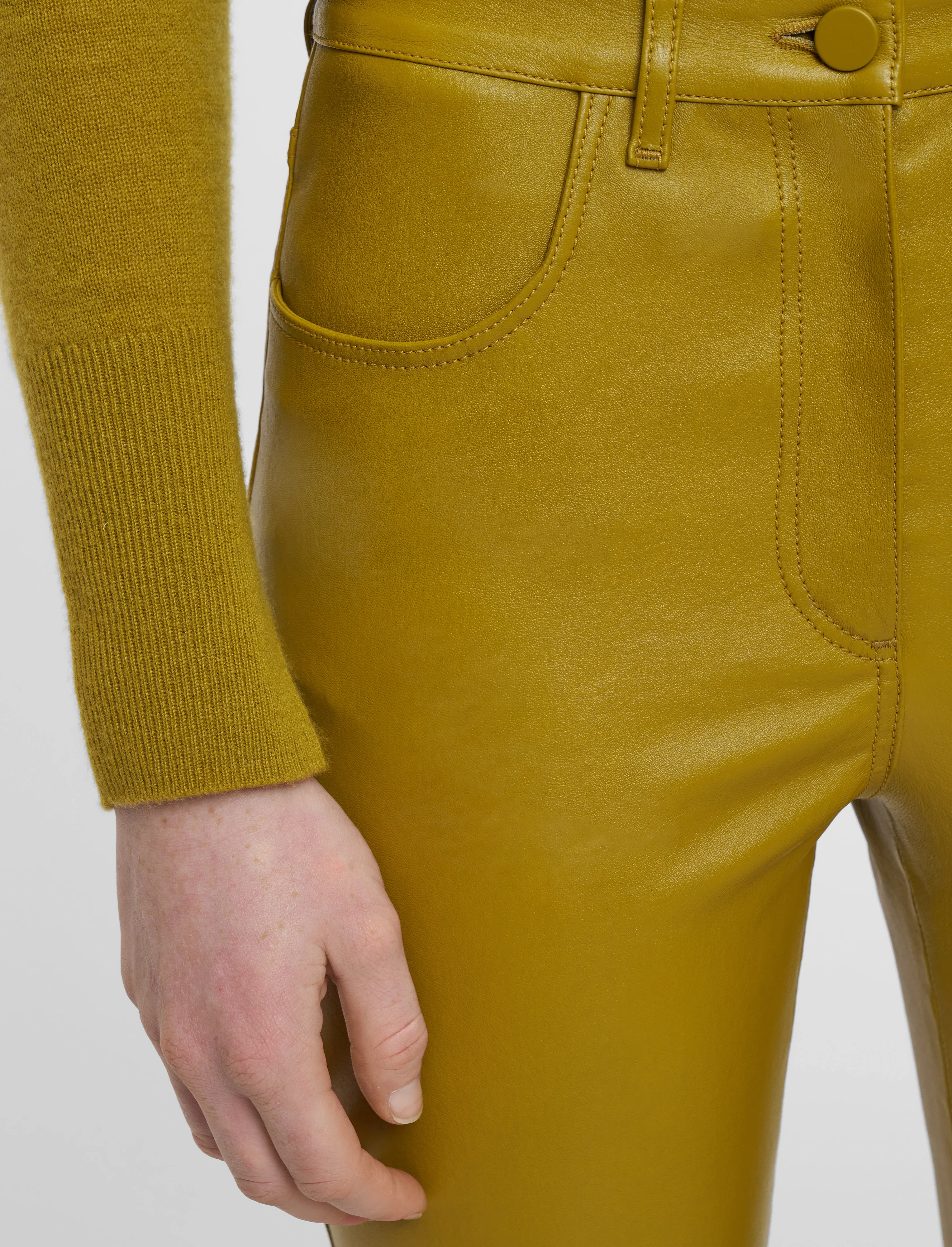 Duke Leather Stretch Trousers - Image 4