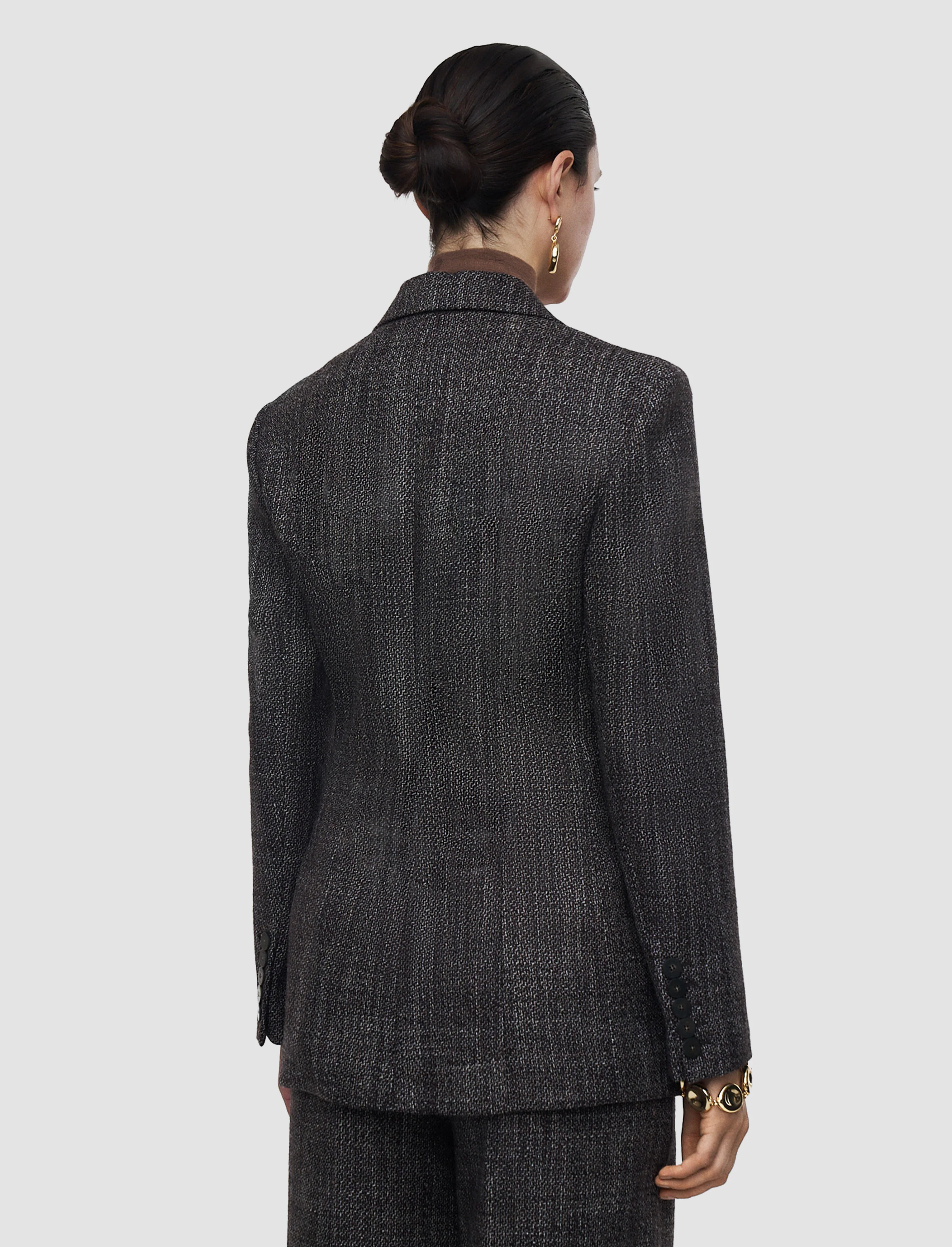 Fallon Textured Tailoring Wool Jacket - Image 4