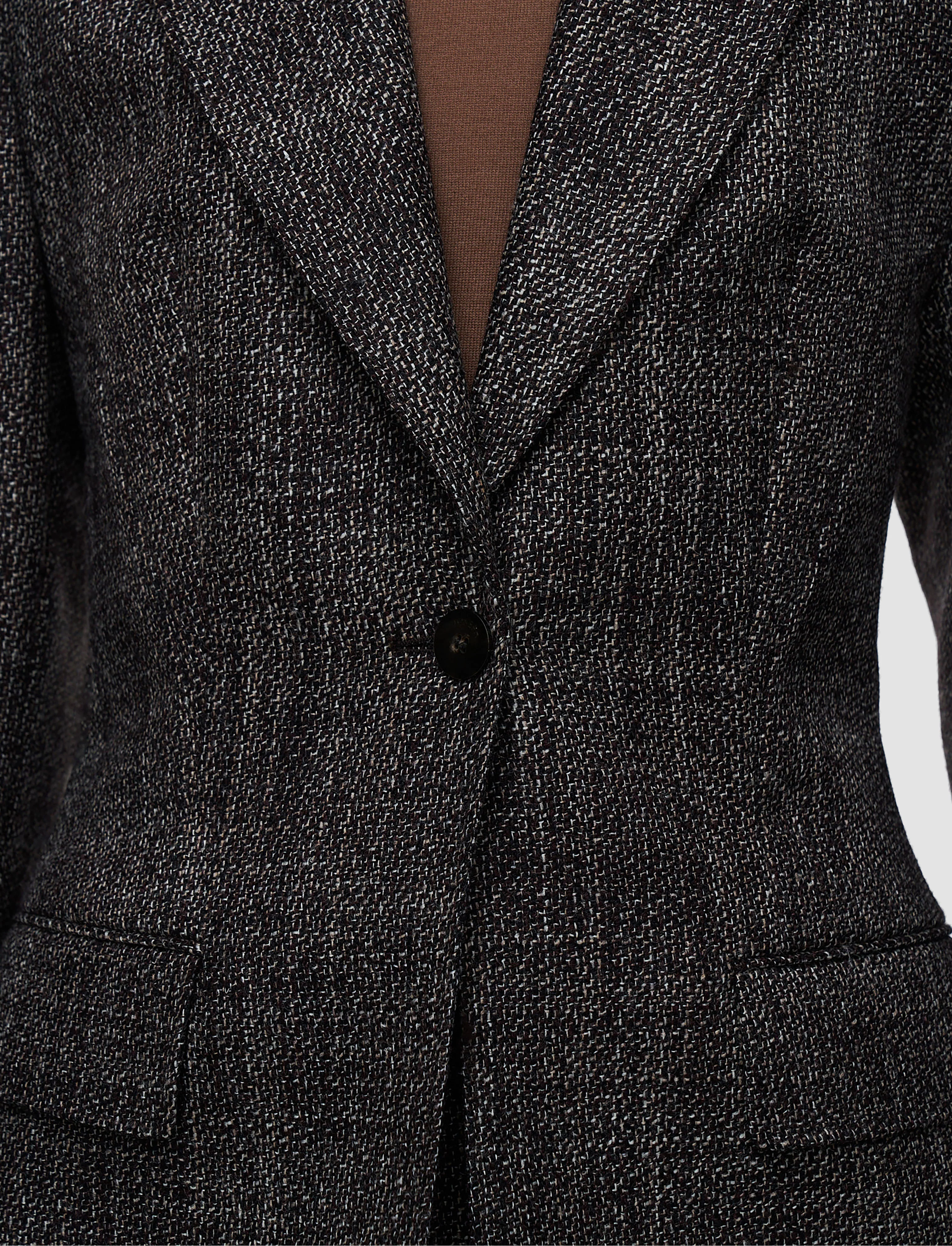 Fallon Textured Tailoring Wool Jacket - Image 5
