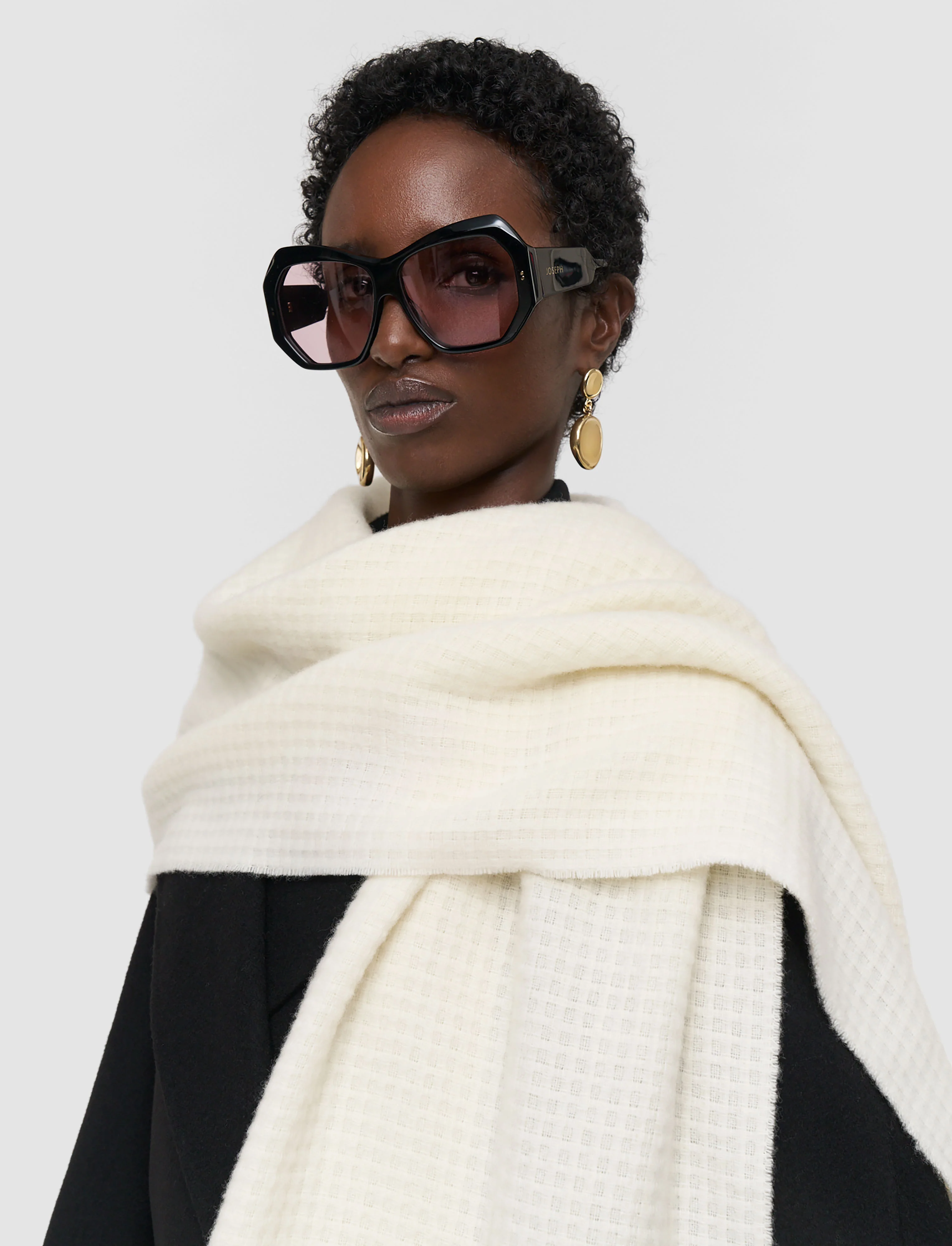 Flora Waffle Wool Scarf - Image 3