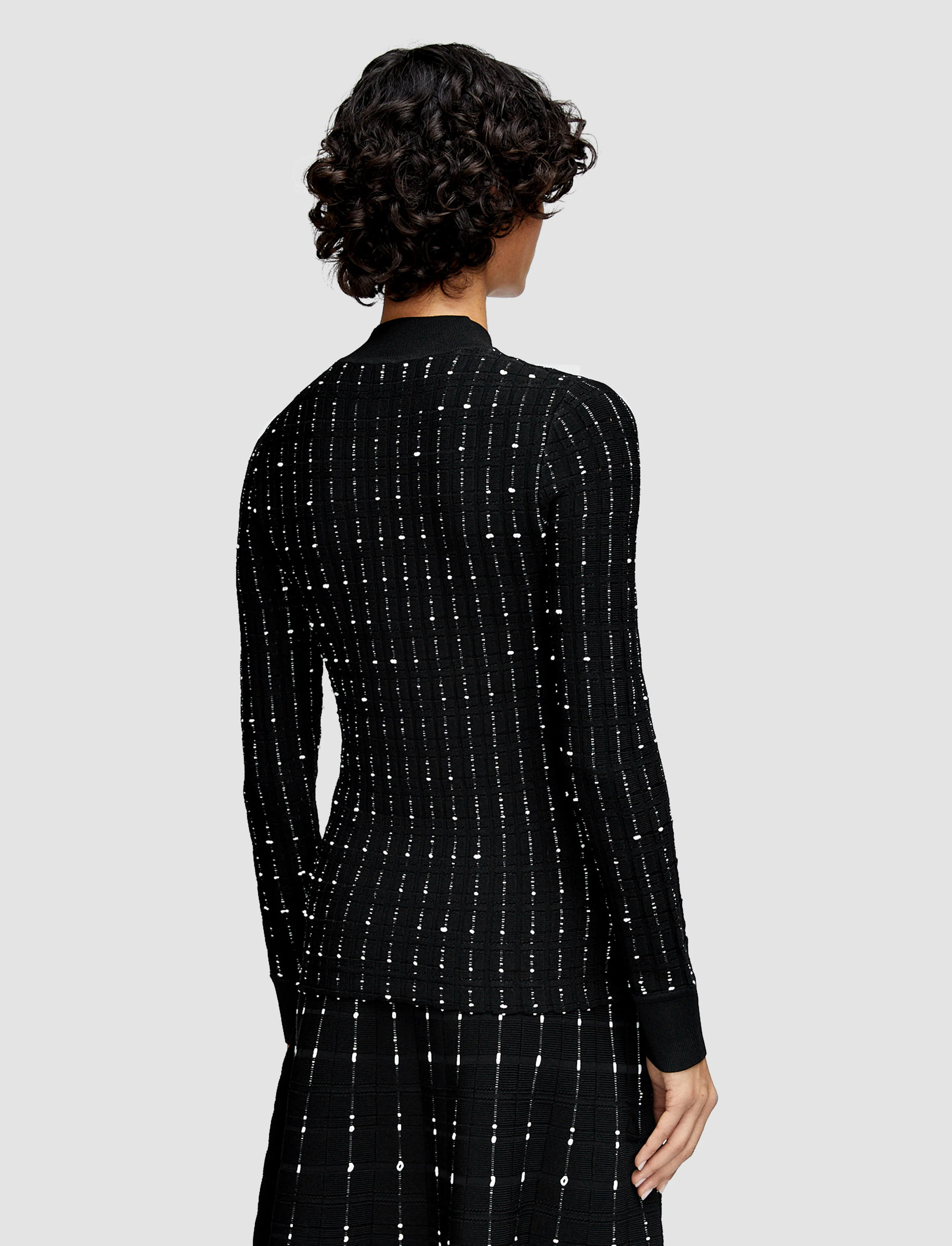 Fragmented Stripes Mock Neck Top - Image 3