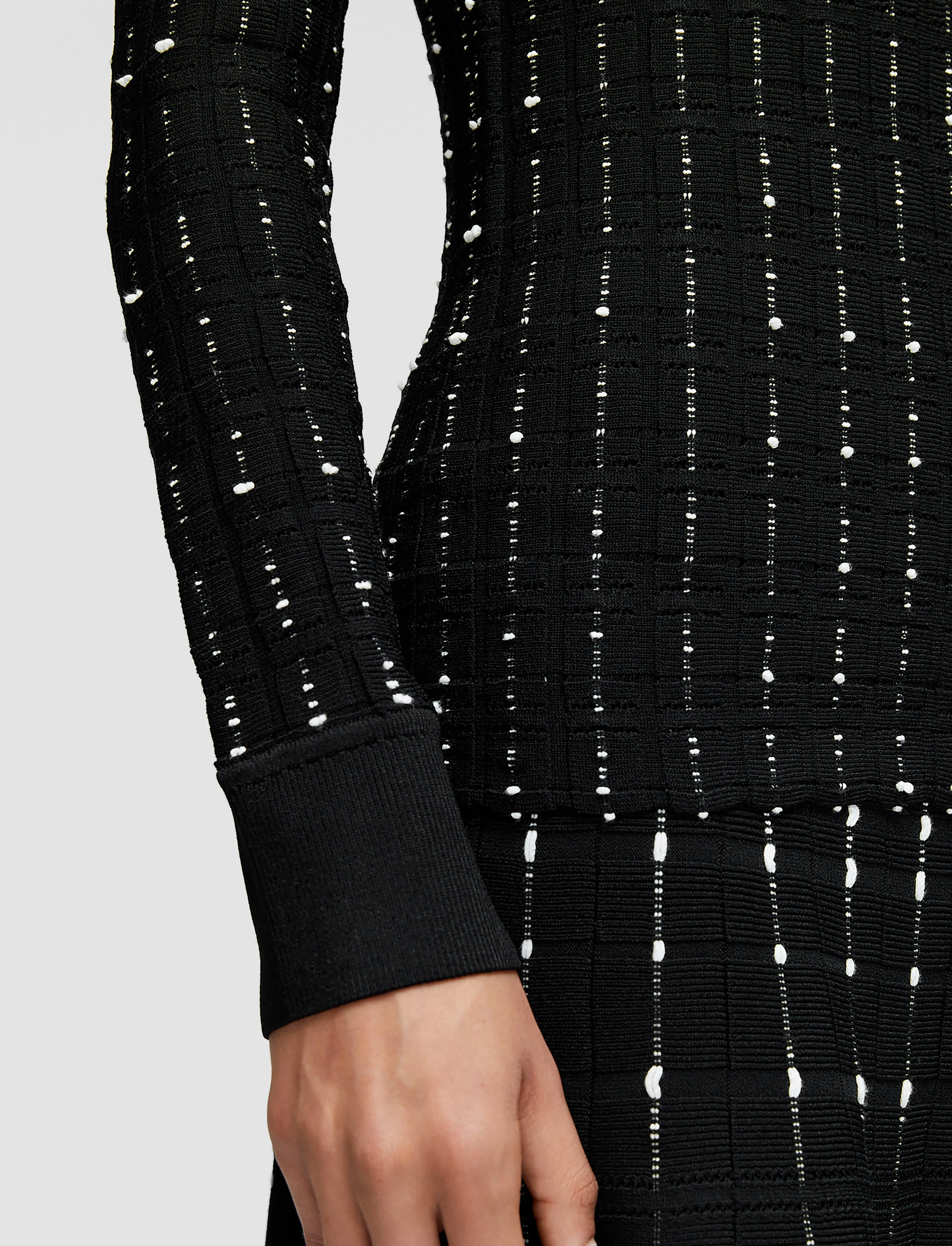 Fragmented Stripes Mock Neck Top - Image 4