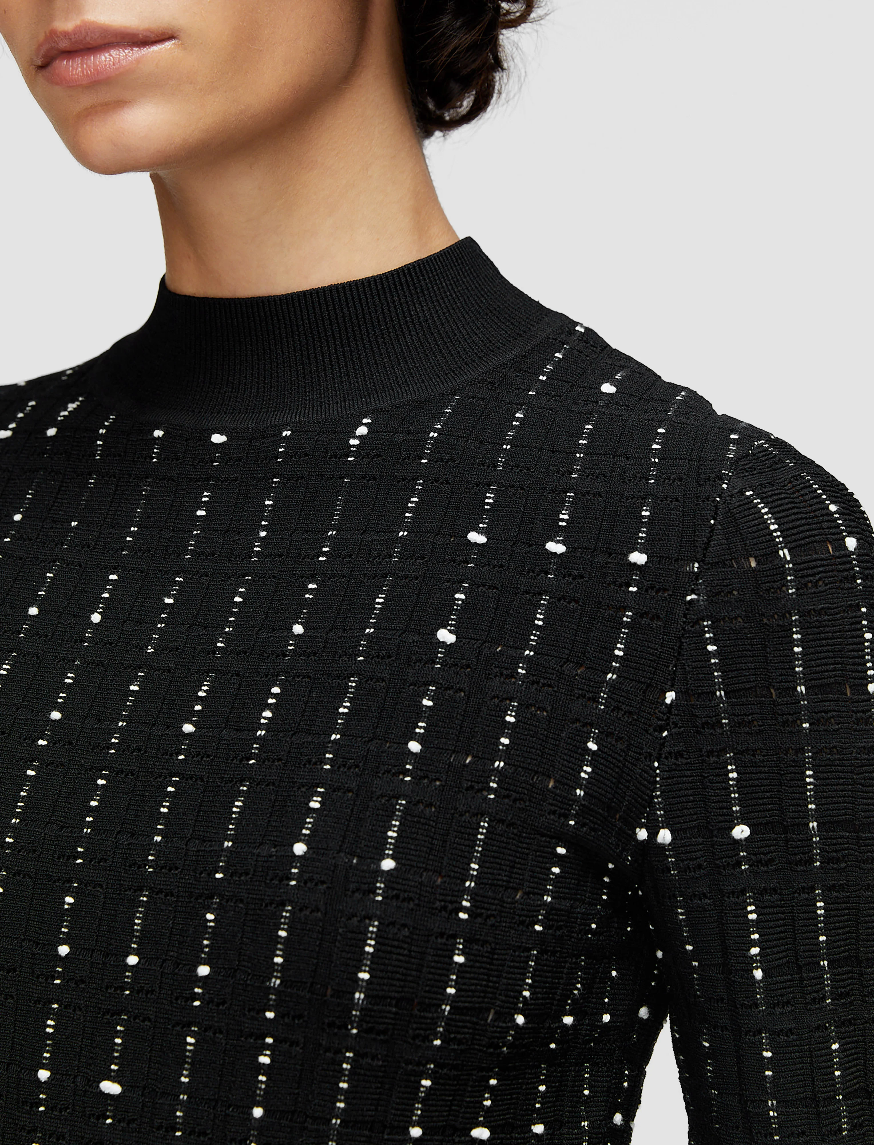 Fragmented Stripes Mock Neck Top - Image 5