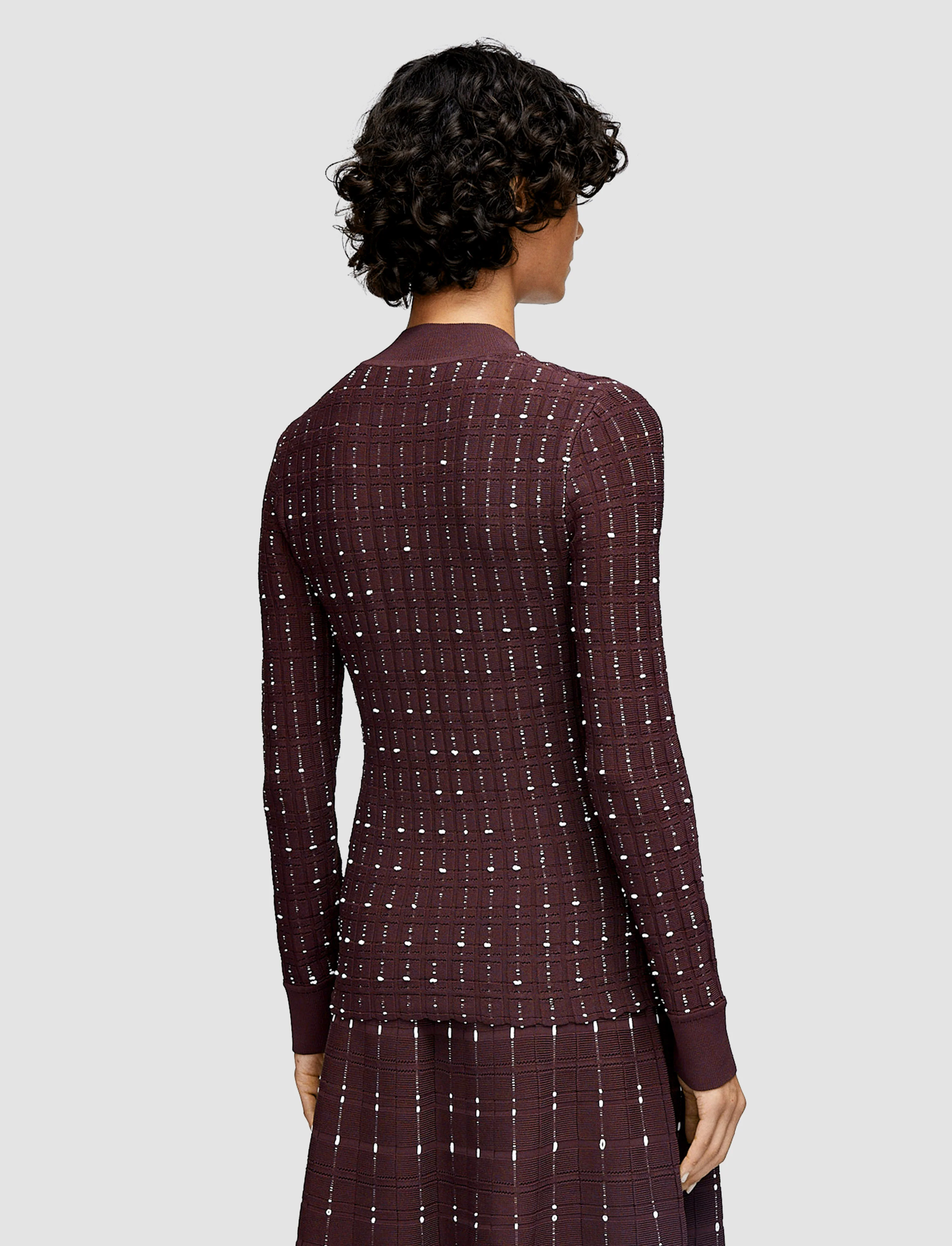 Fragmented Stripes Mock Neck Top - Image 4