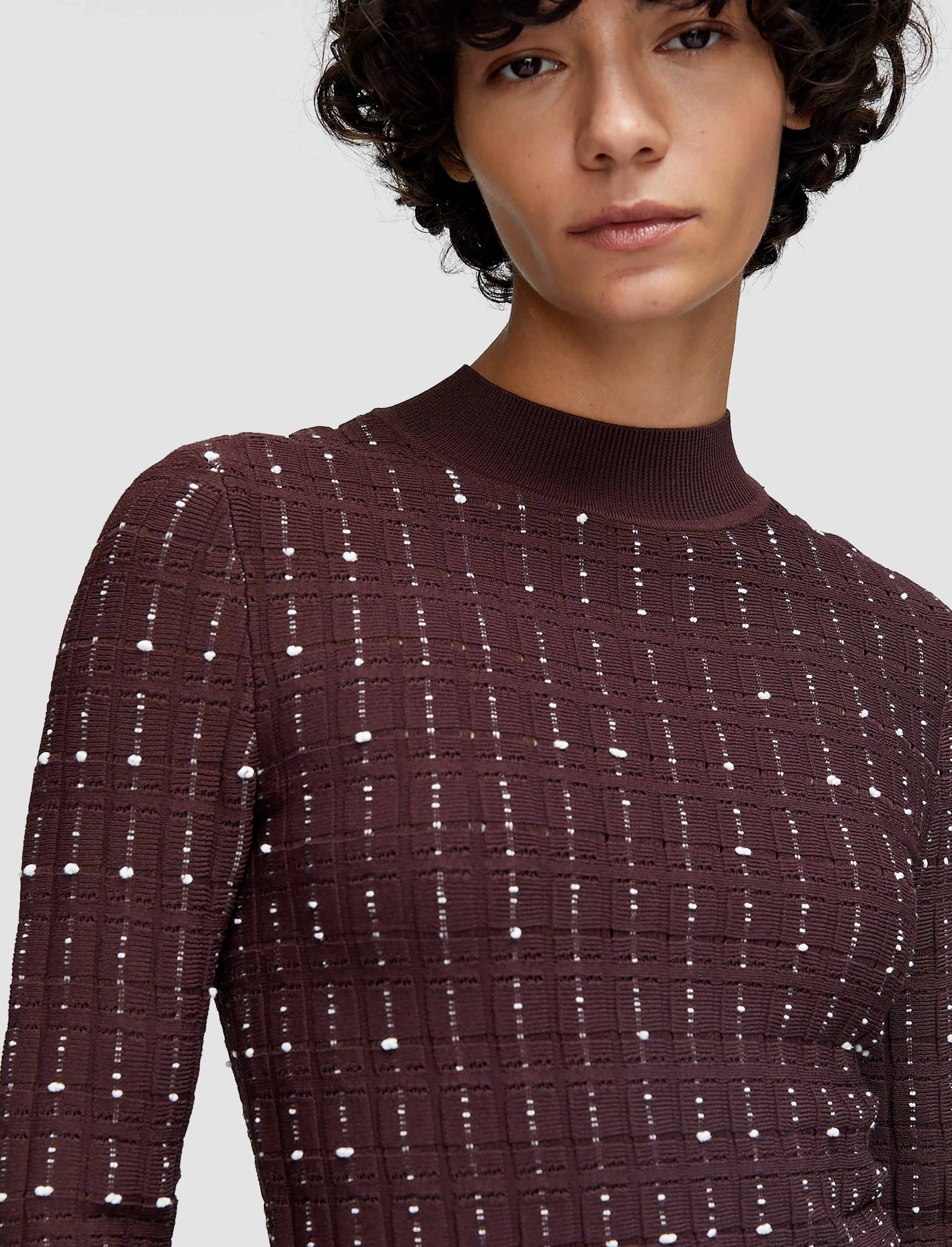 Fragmented Stripes Mock Neck Top - Image 5