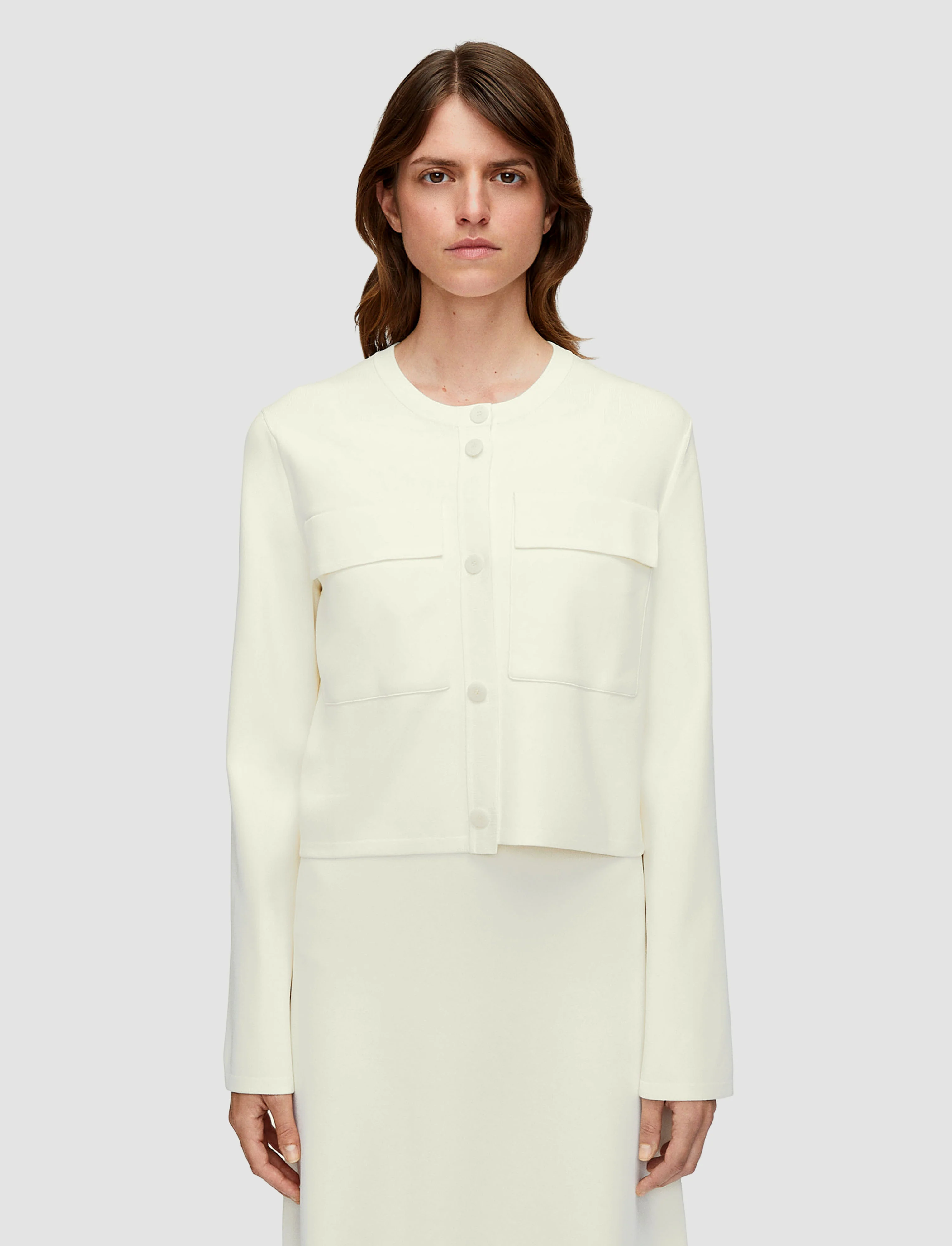 Viscose Knit Stretch Cardigan Jacket - Image 3