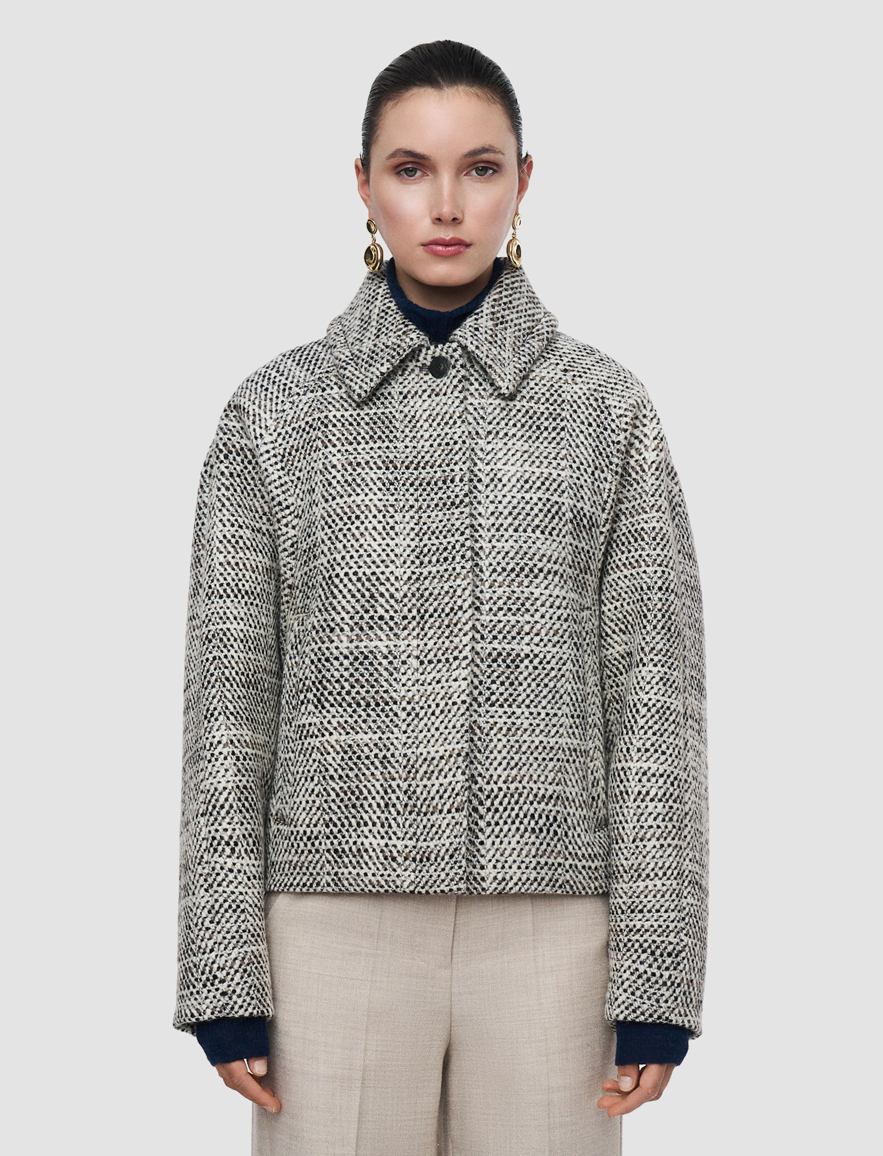 Geroux Crosshatch Virgin Wool Coat - Image 3