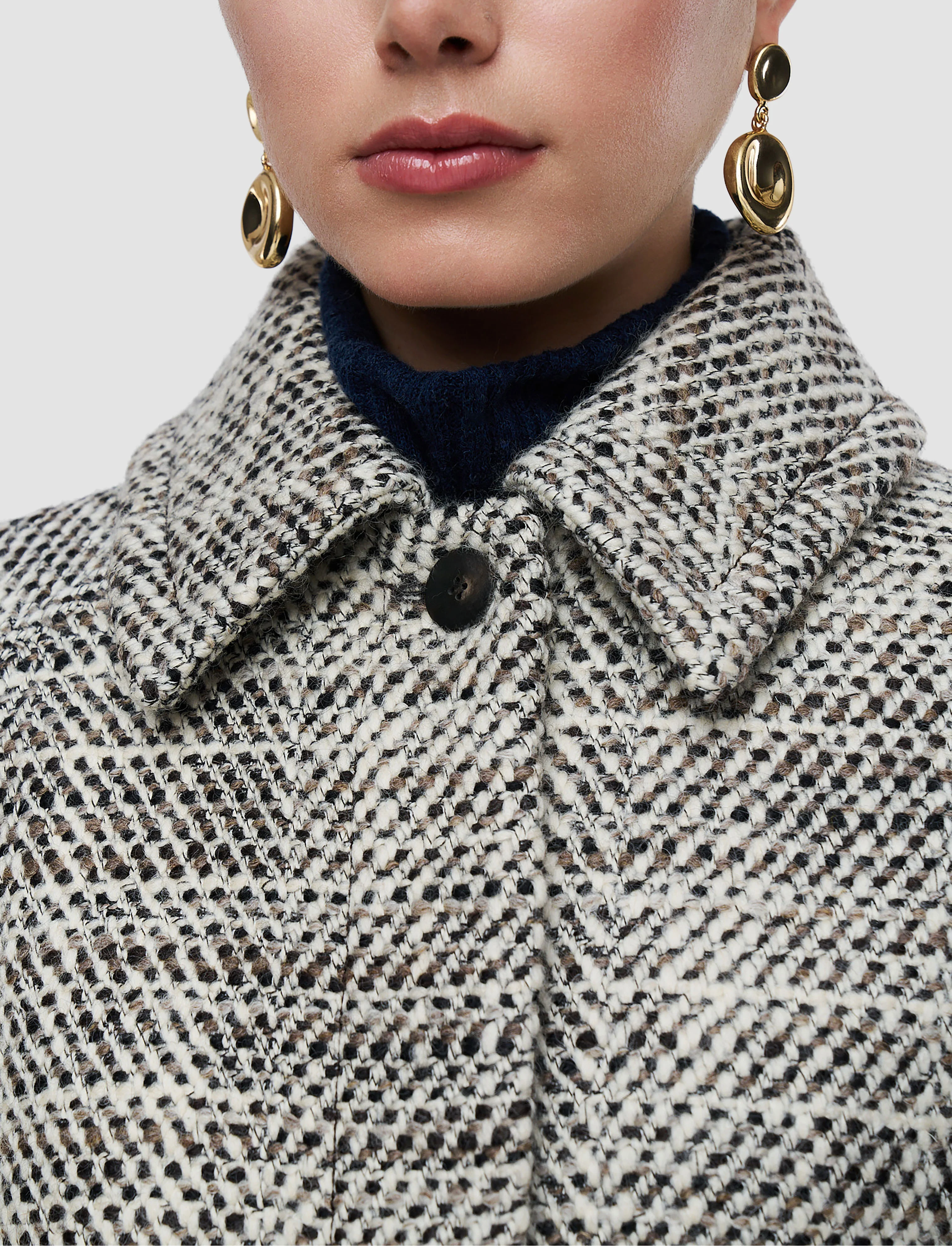 Geroux Crosshatch Virgin Wool Coat - Image 5