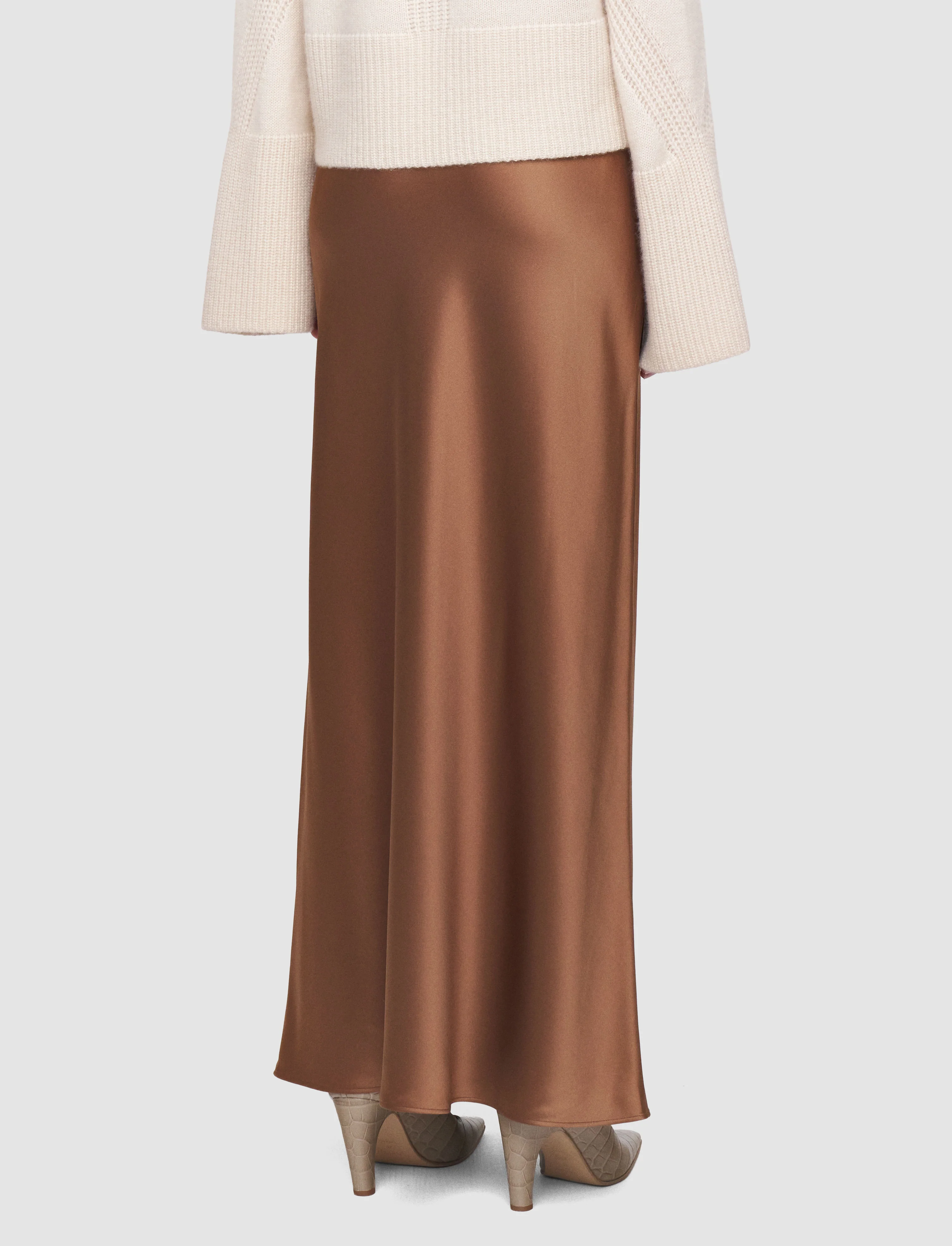 Isaak Long Silk Satin Skirt - Image 3