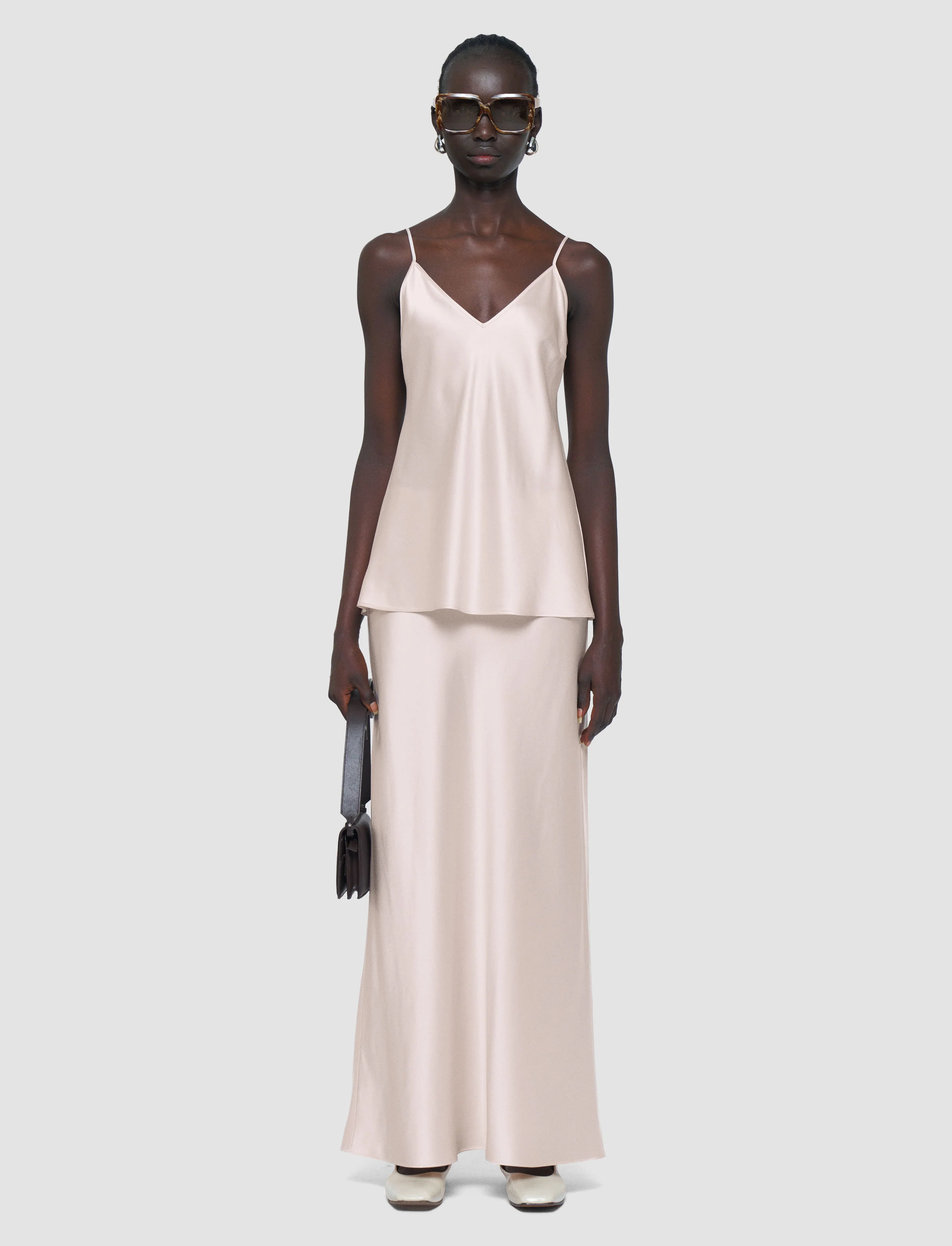 Isaak Long Silk Satin Skirt - Image 5