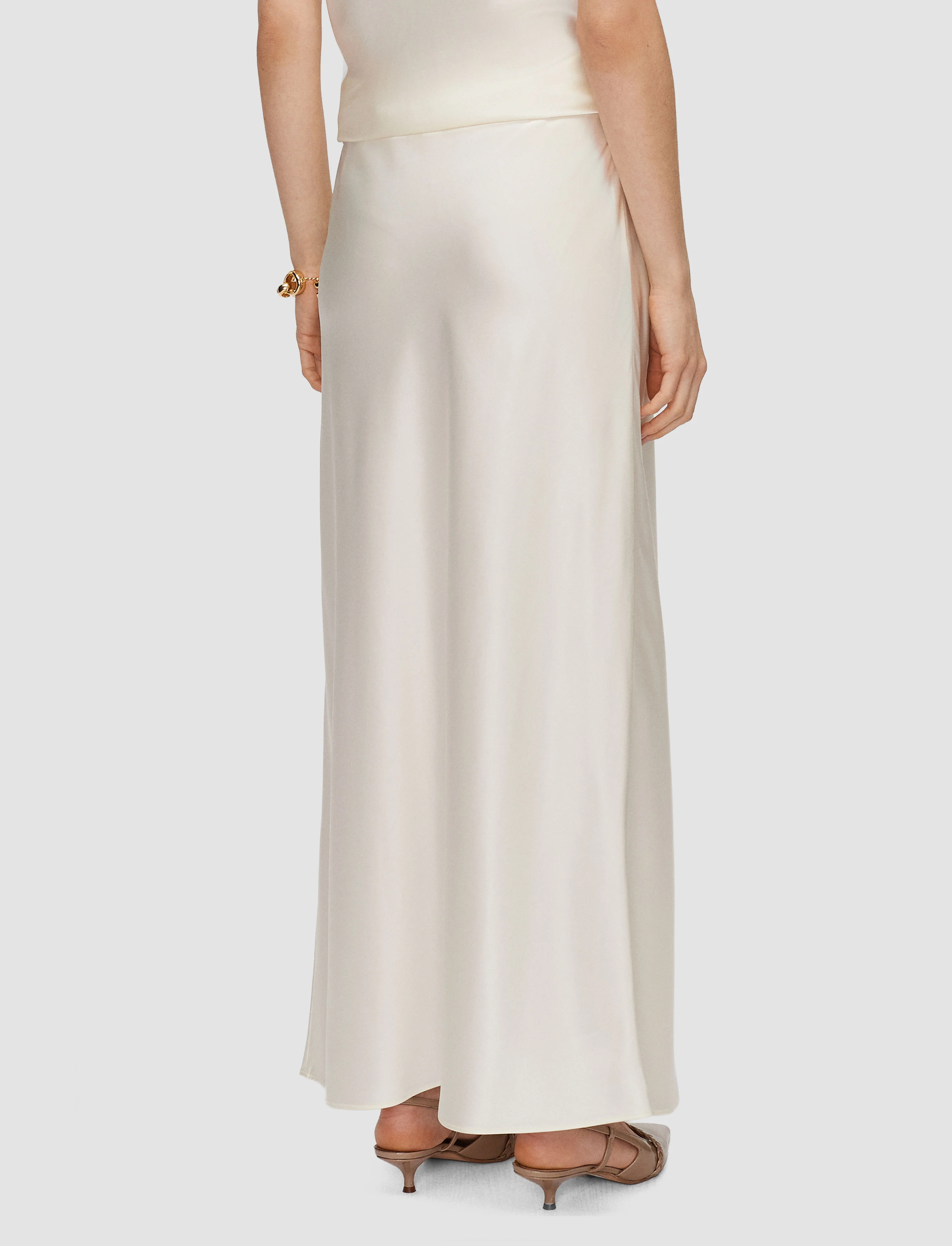 Isaak Long Silk Satin Skirt - Image 3