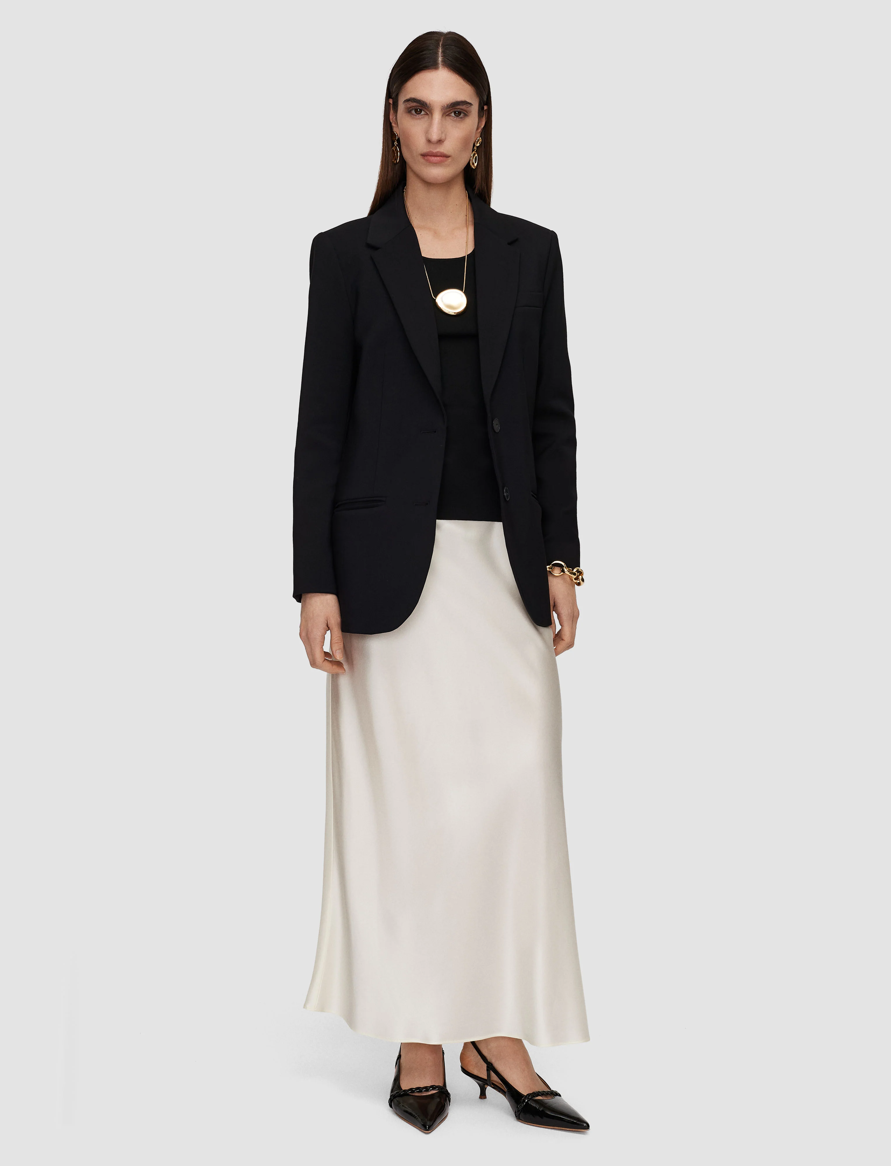 Isaak Long Silk Satin Skirt - Image 5