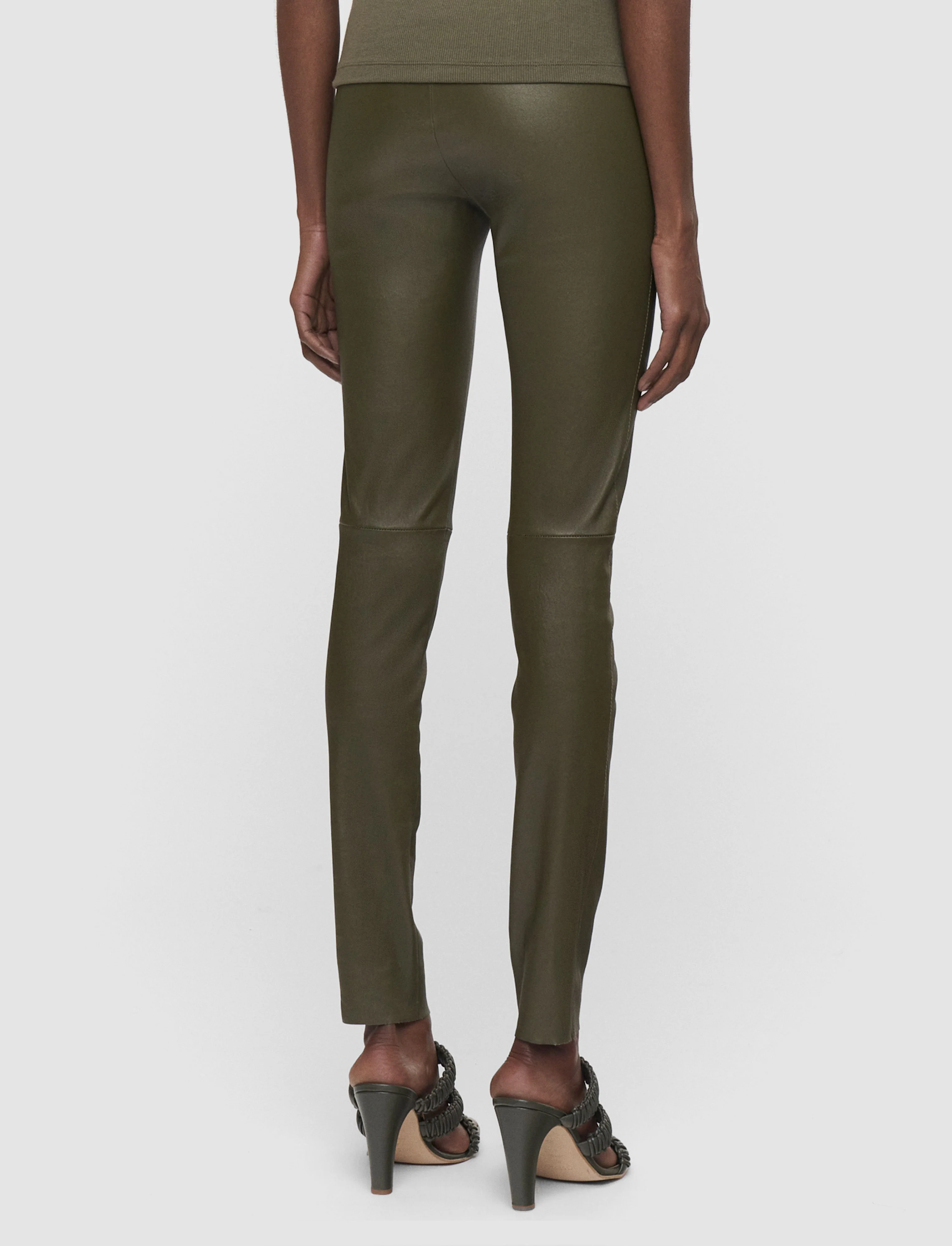 Leather Stretch Leggings - Image 3