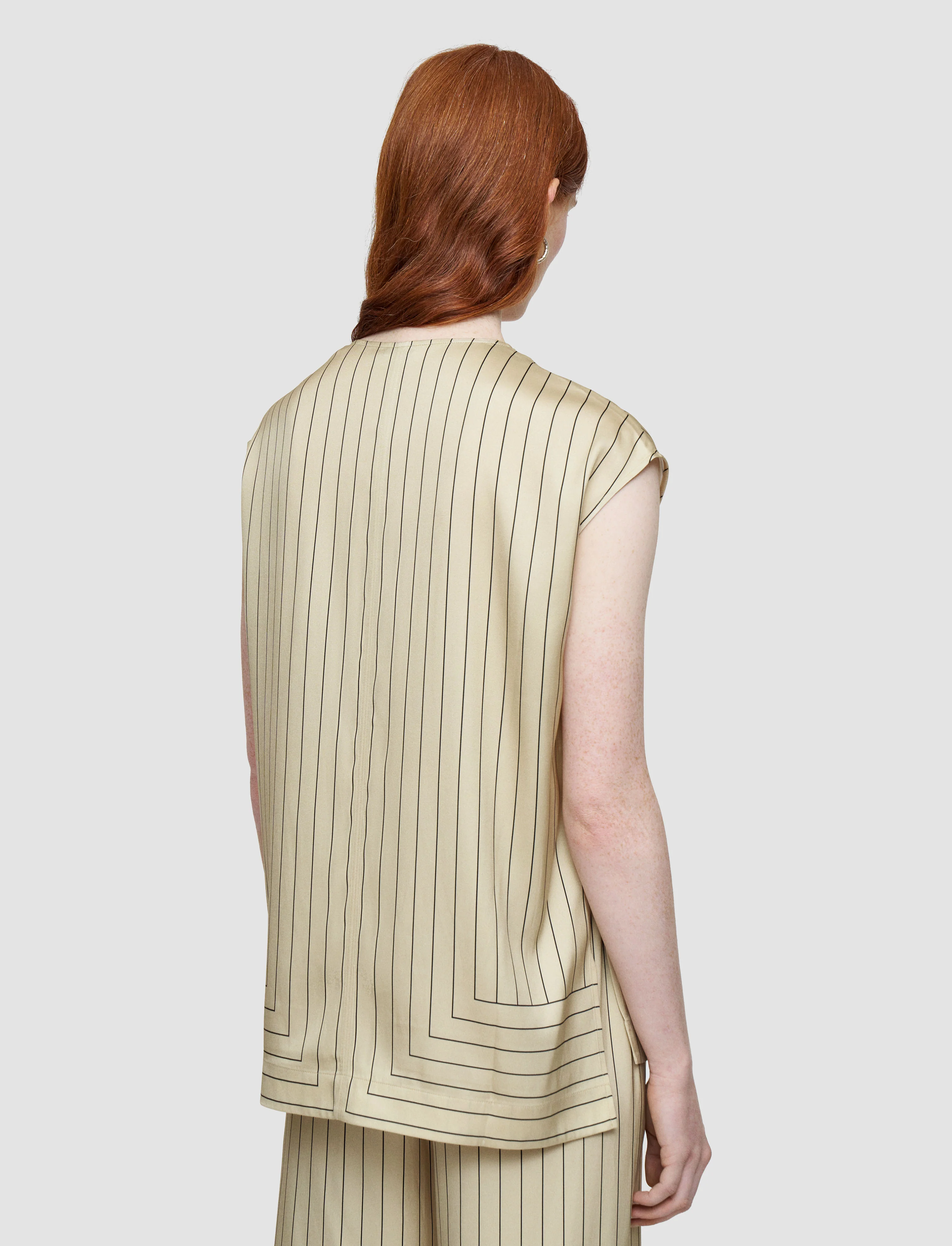 Louison Geometric Print Silk Top - Image 5