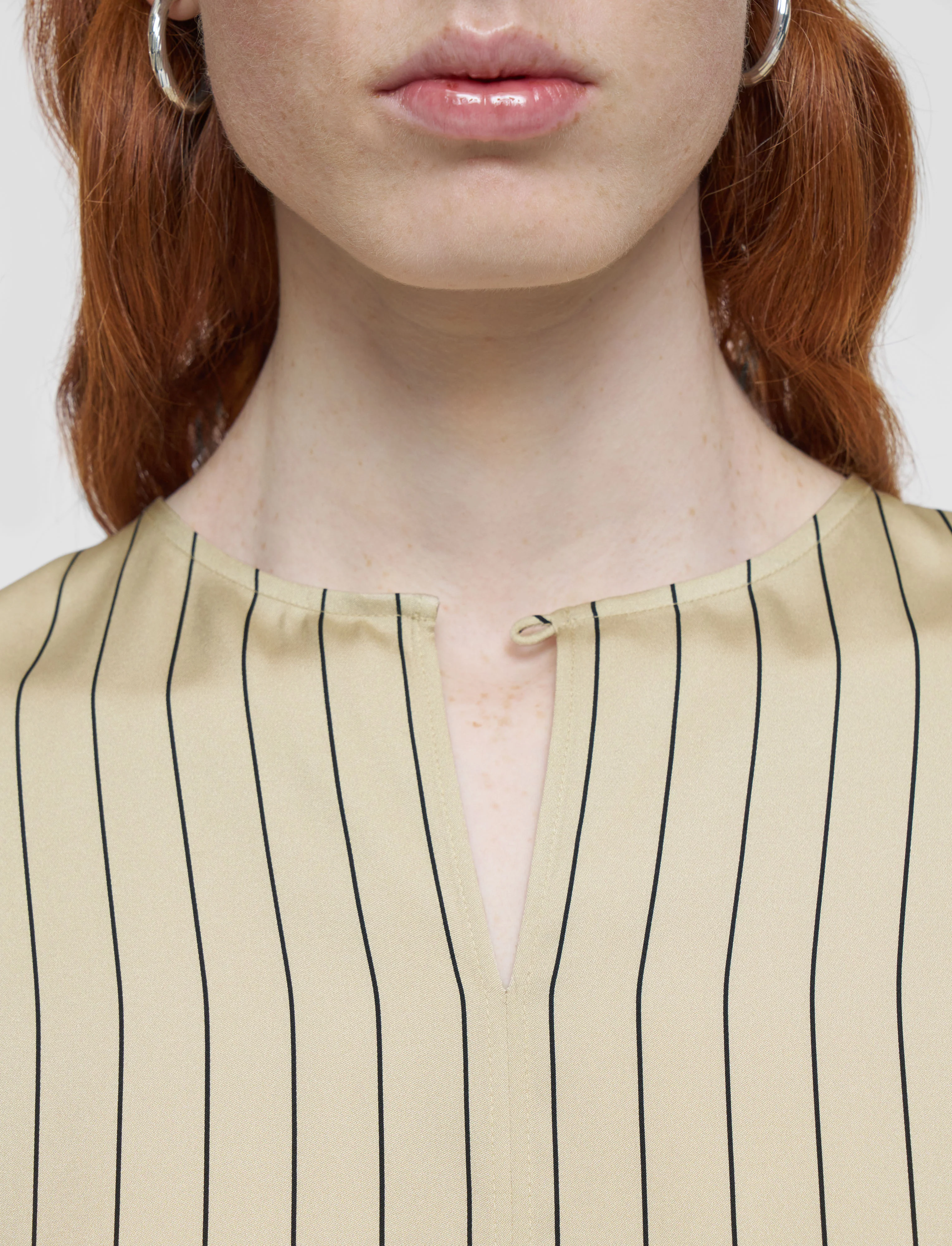 Louison Geometric Print Silk Top - Image 6