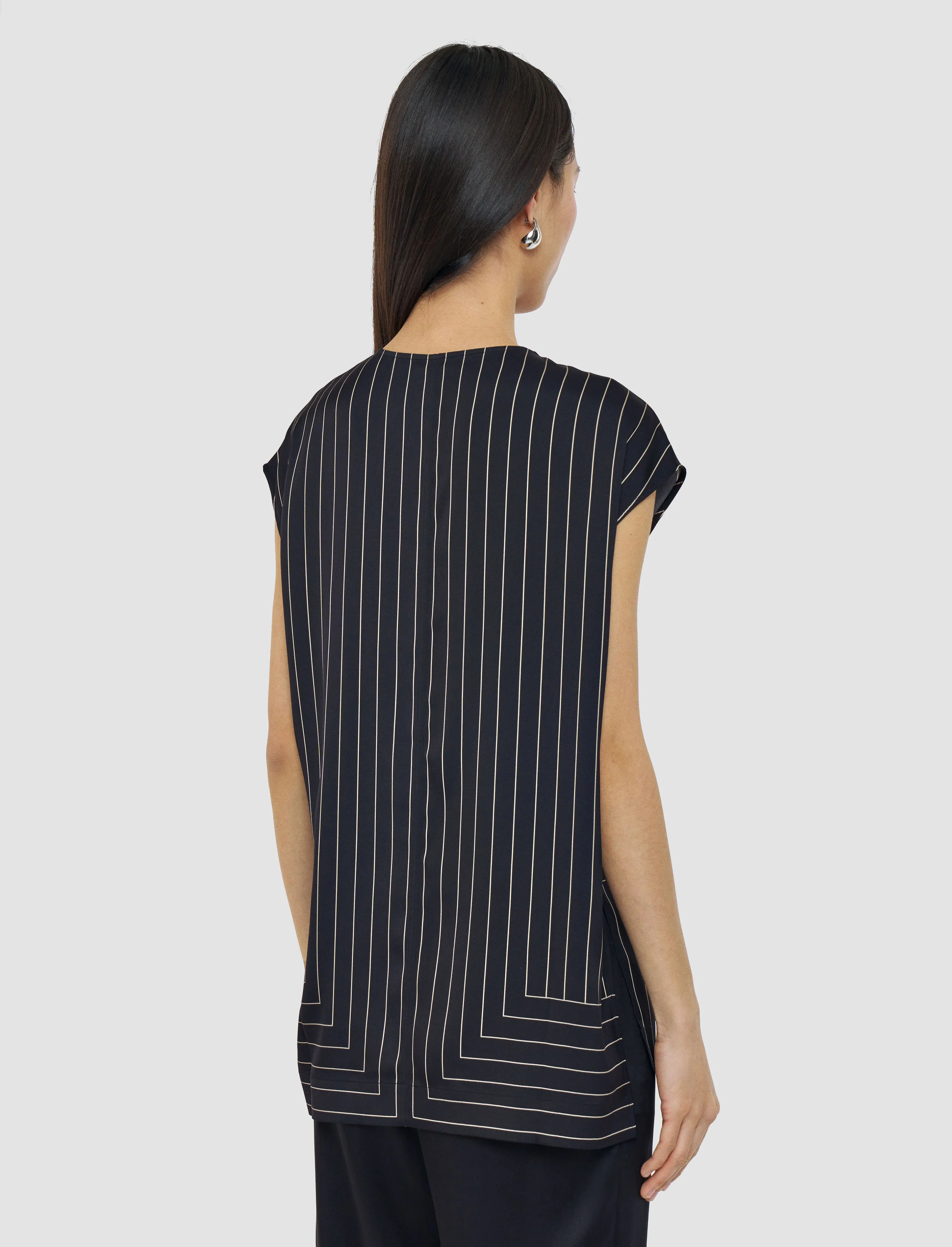 Louison Geometric Print Silk Top - Image 4
