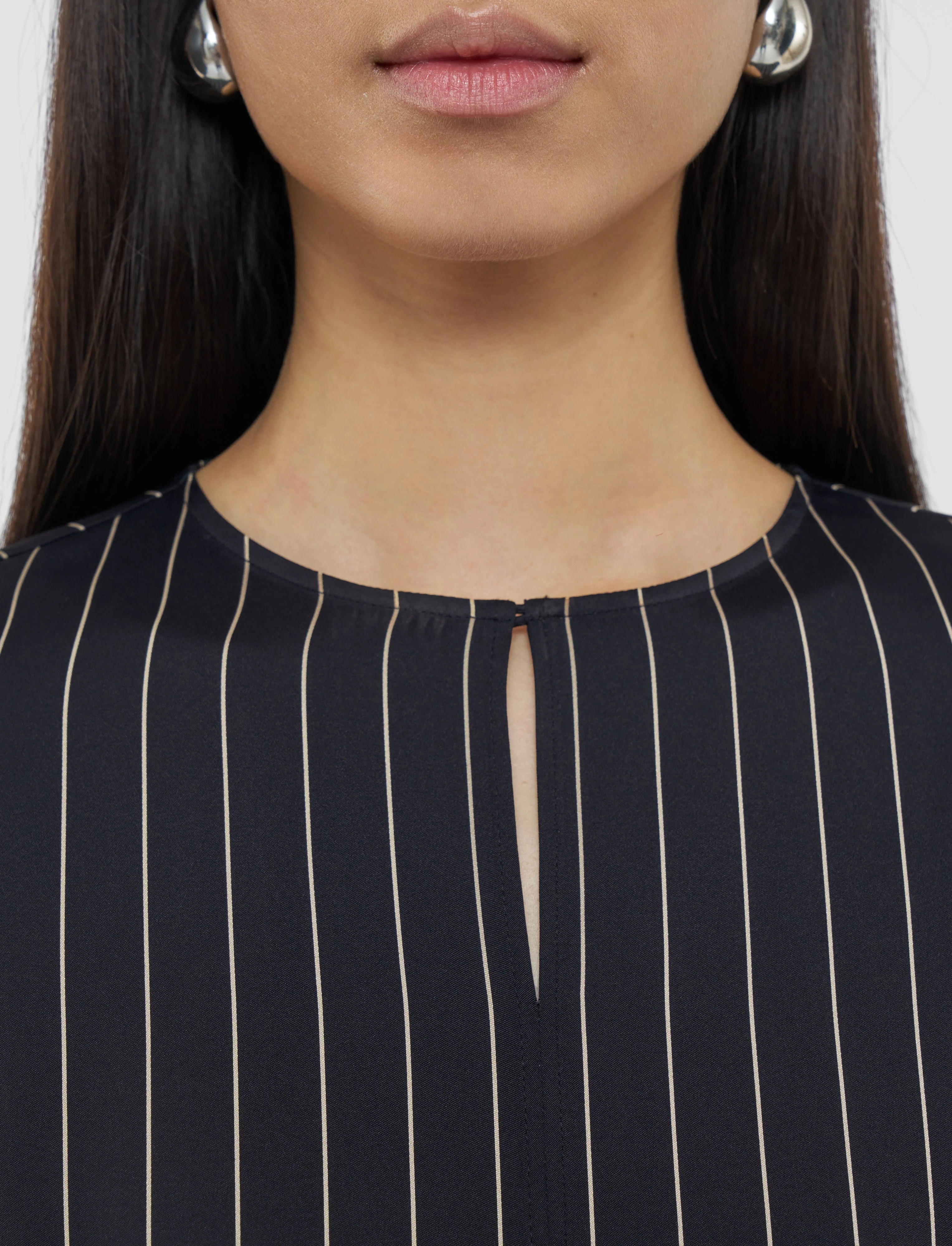 Louison Geometric Print Silk Top - Image 5
