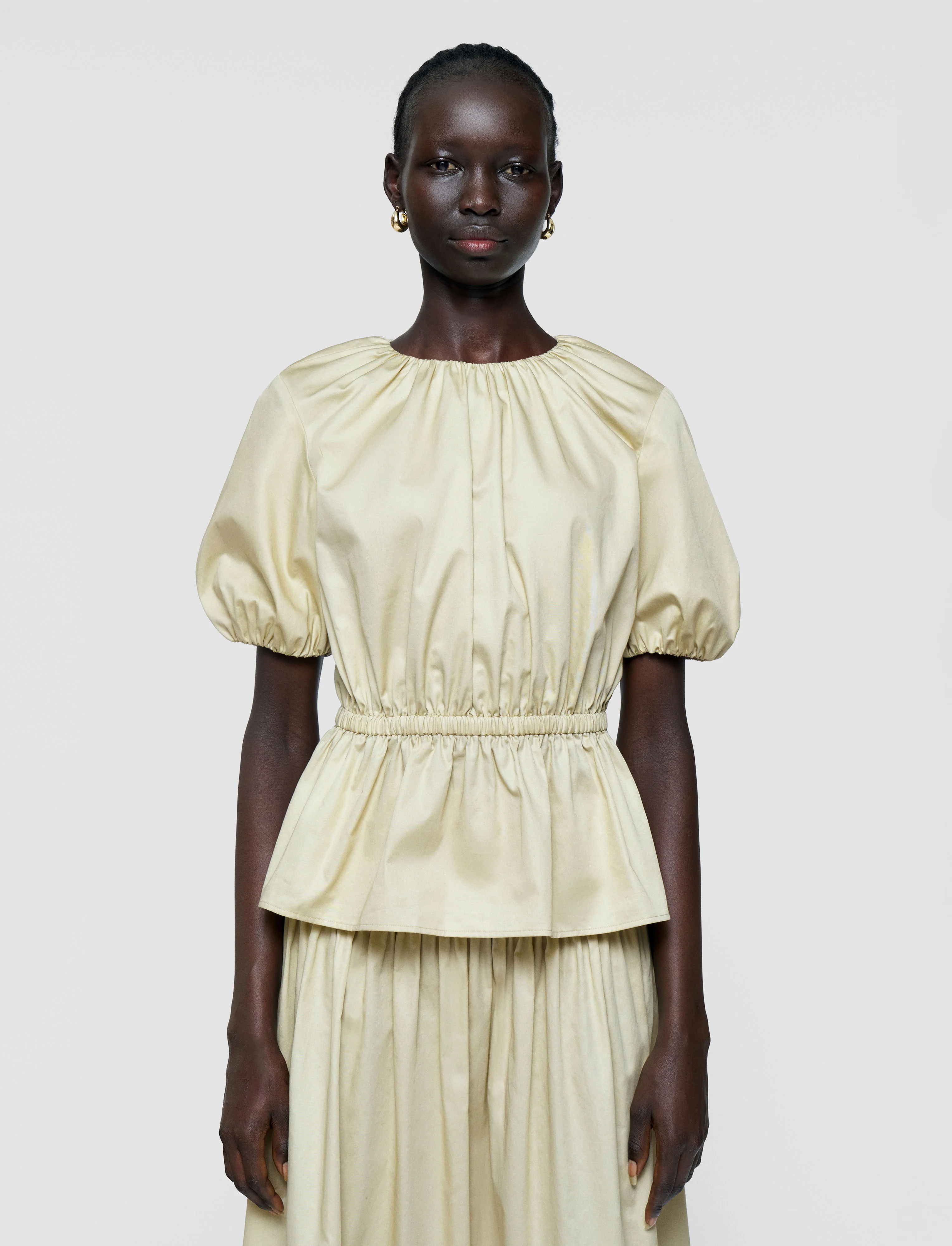 Merlin Cotton Sateen Blouse - Image 3