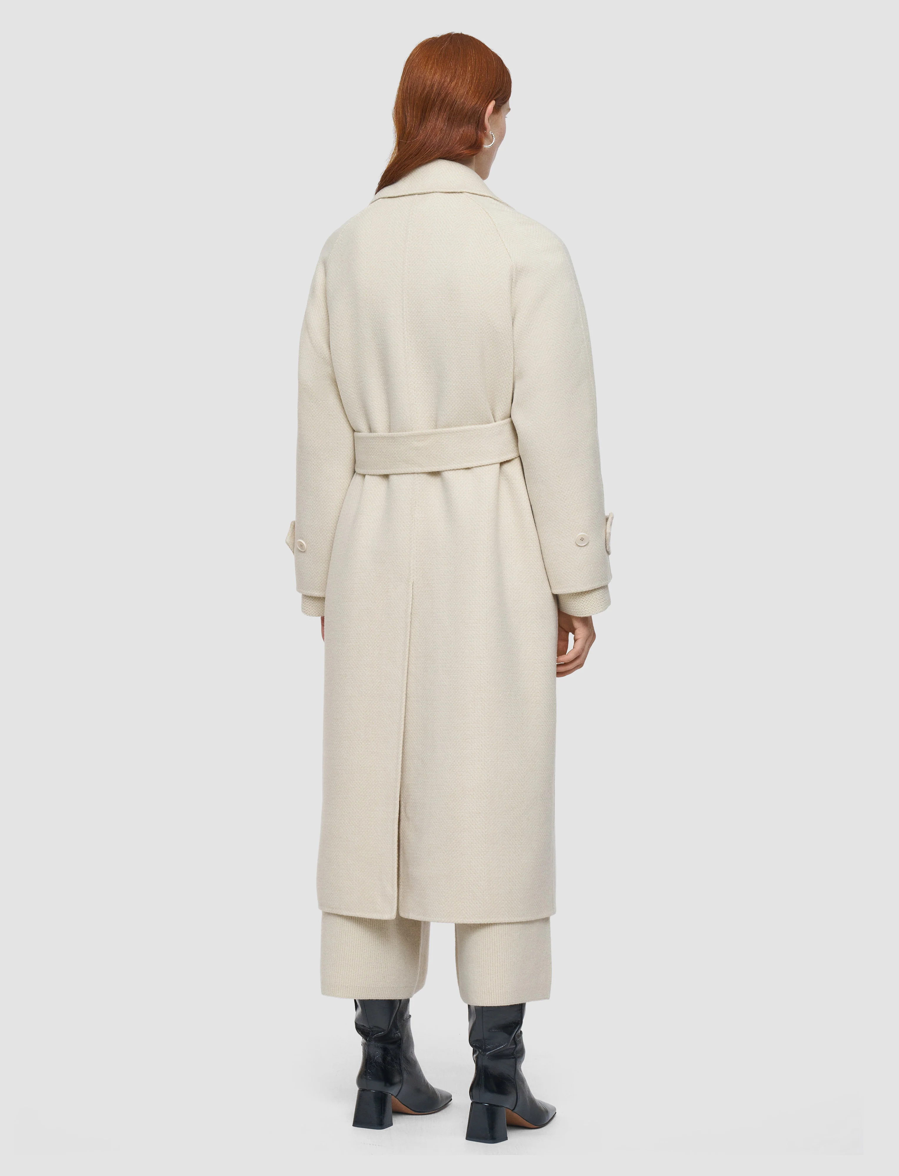 Navarre Linear Double Face Wool Coat - Image 3
