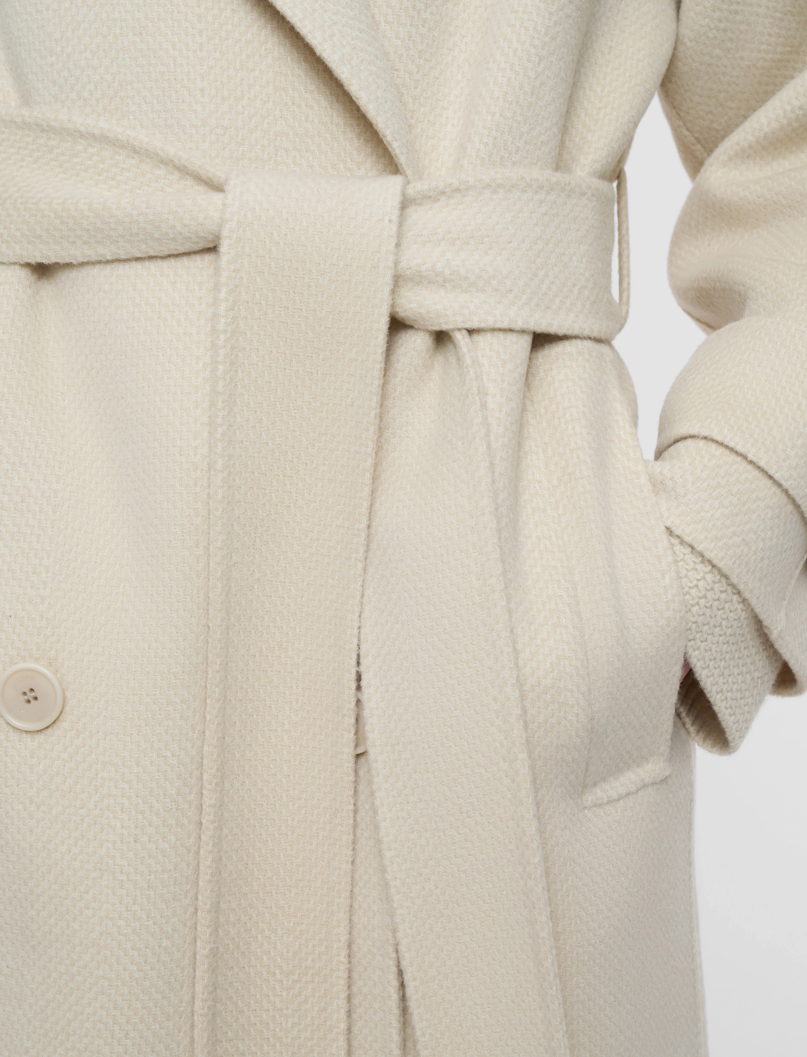 Navarre Linear Double Face Wool Coat - Image 4