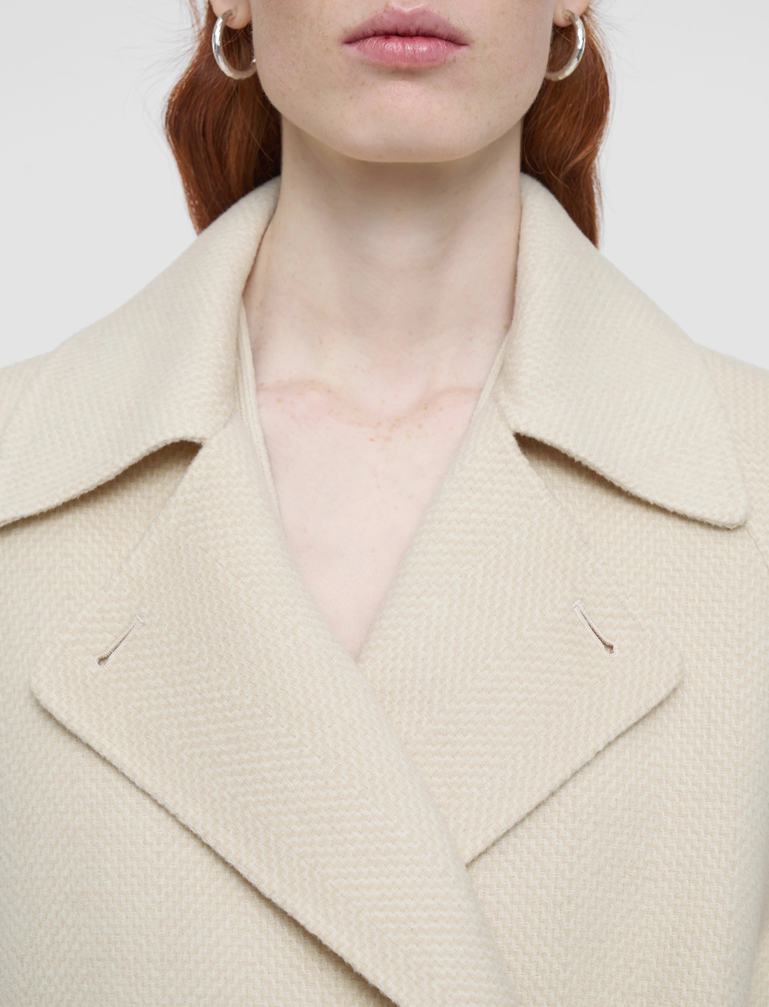 Navarre Linear Double Face Wool Coat - Image 5