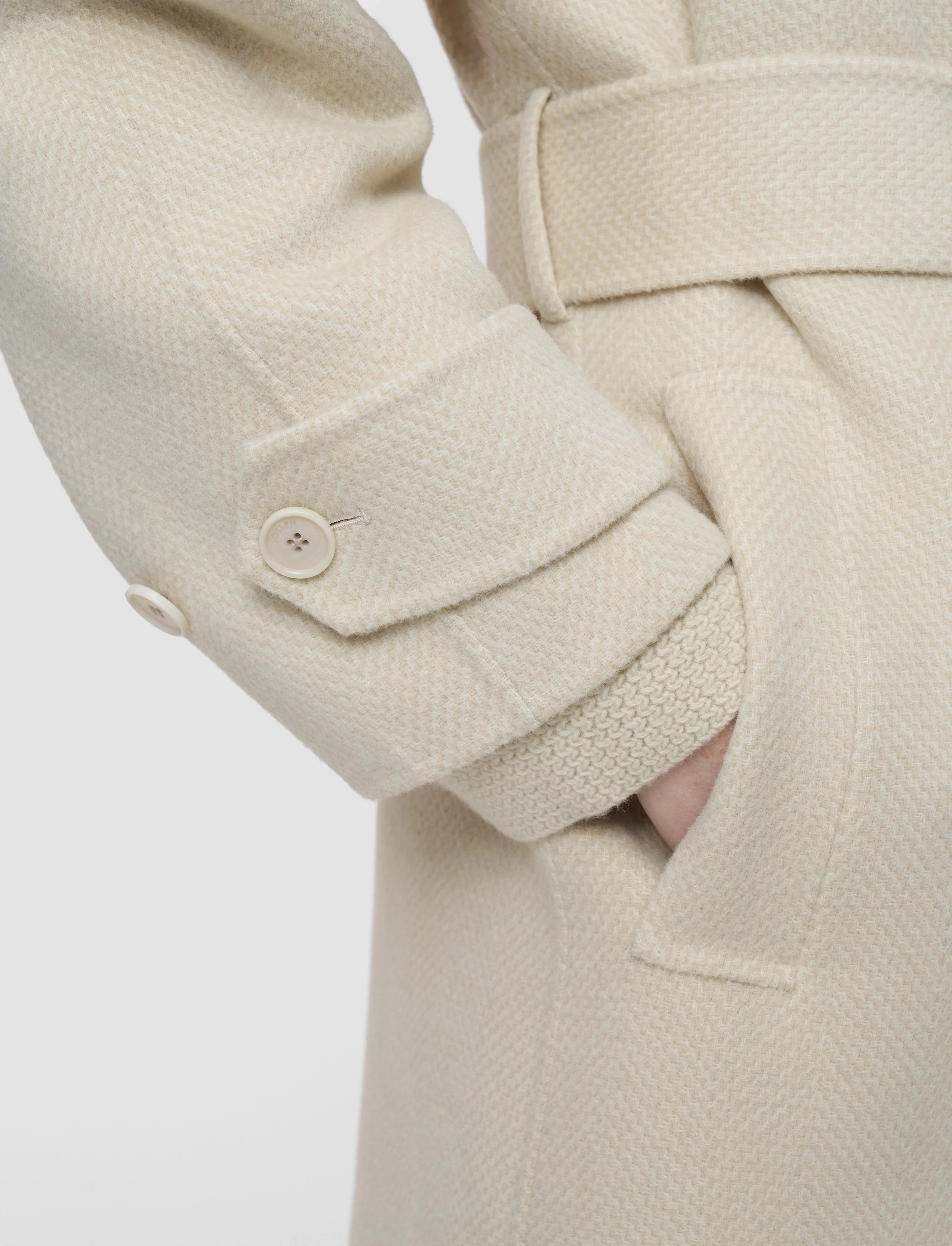 Navarre Linear Double Face Wool Coat - Image 6