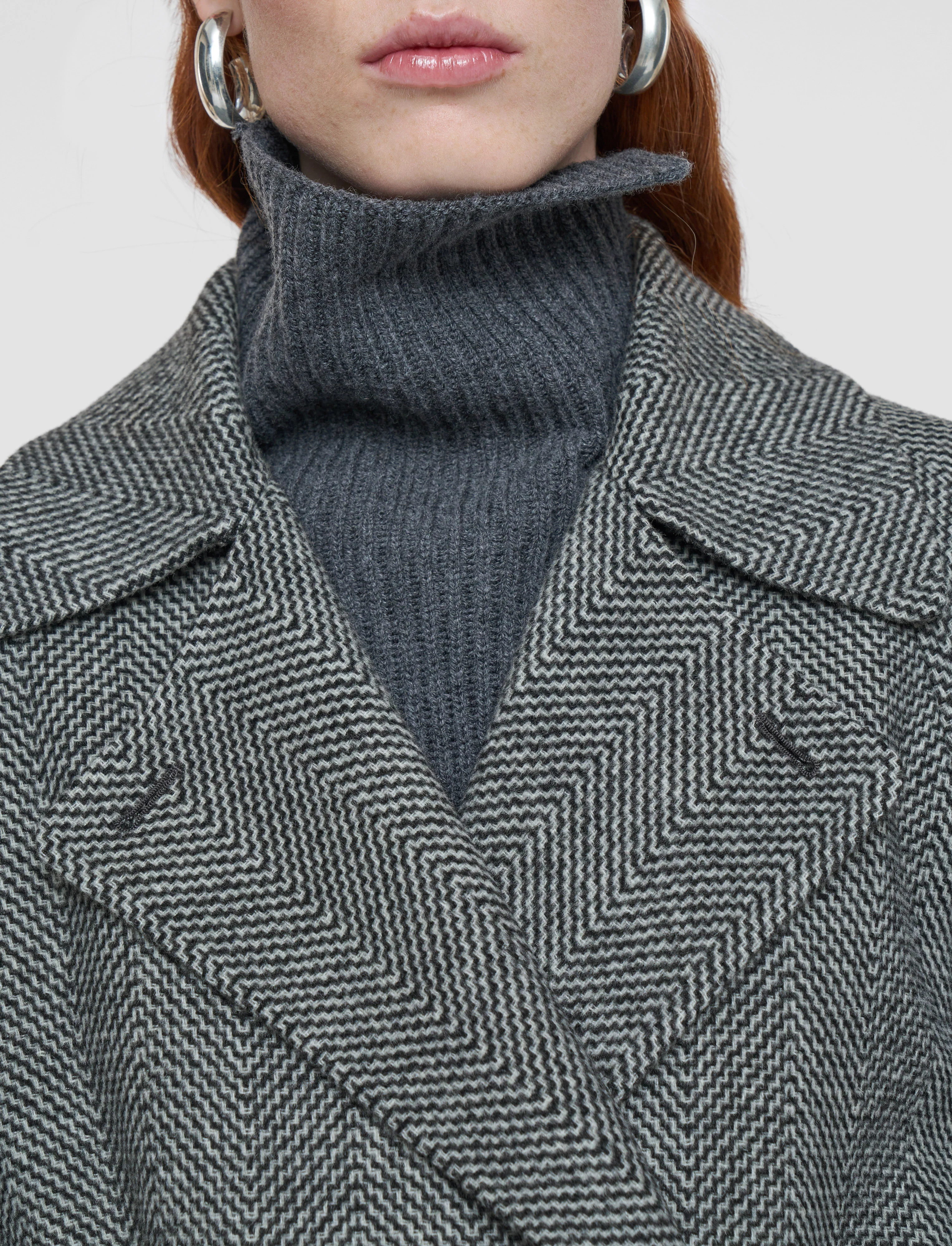 Navarre Linear Double Face Wool Coat - Image 6