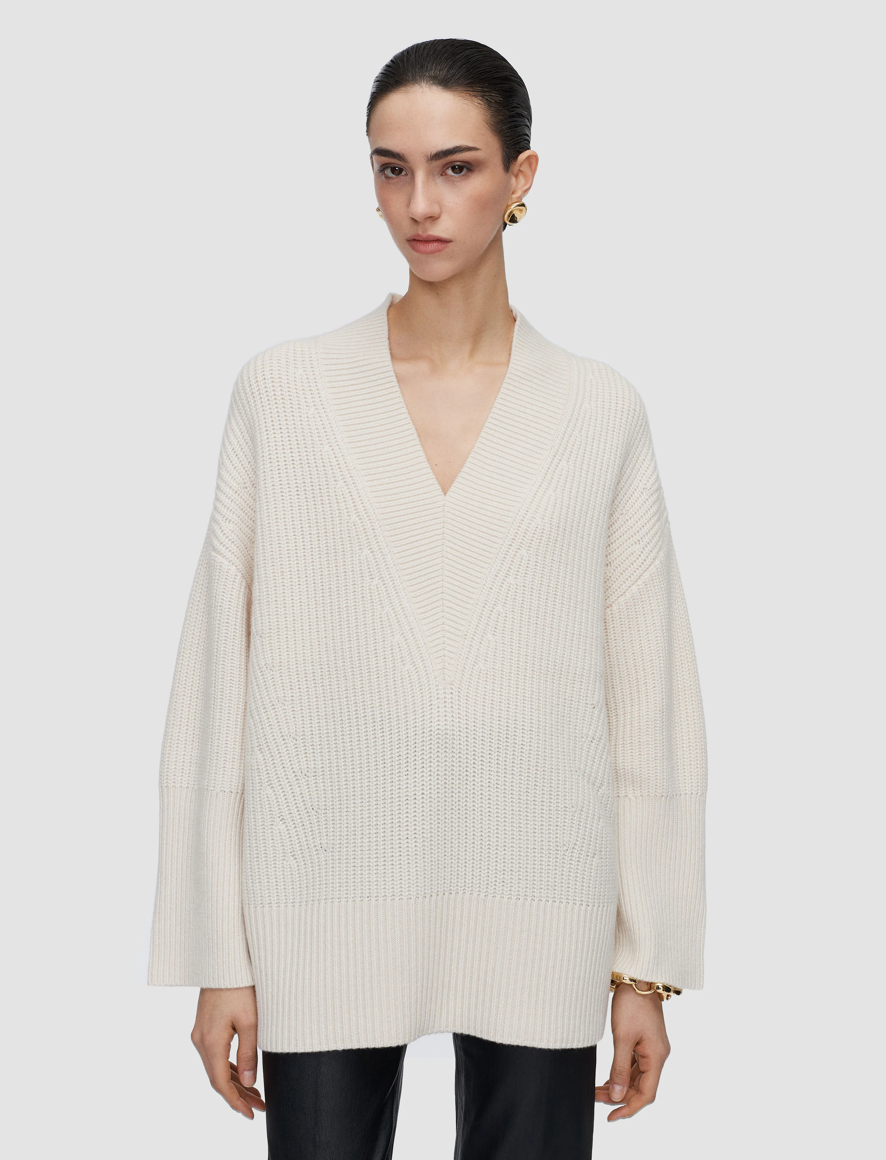 Noel Fisherman Rib Cashmere Jumper - Image 3