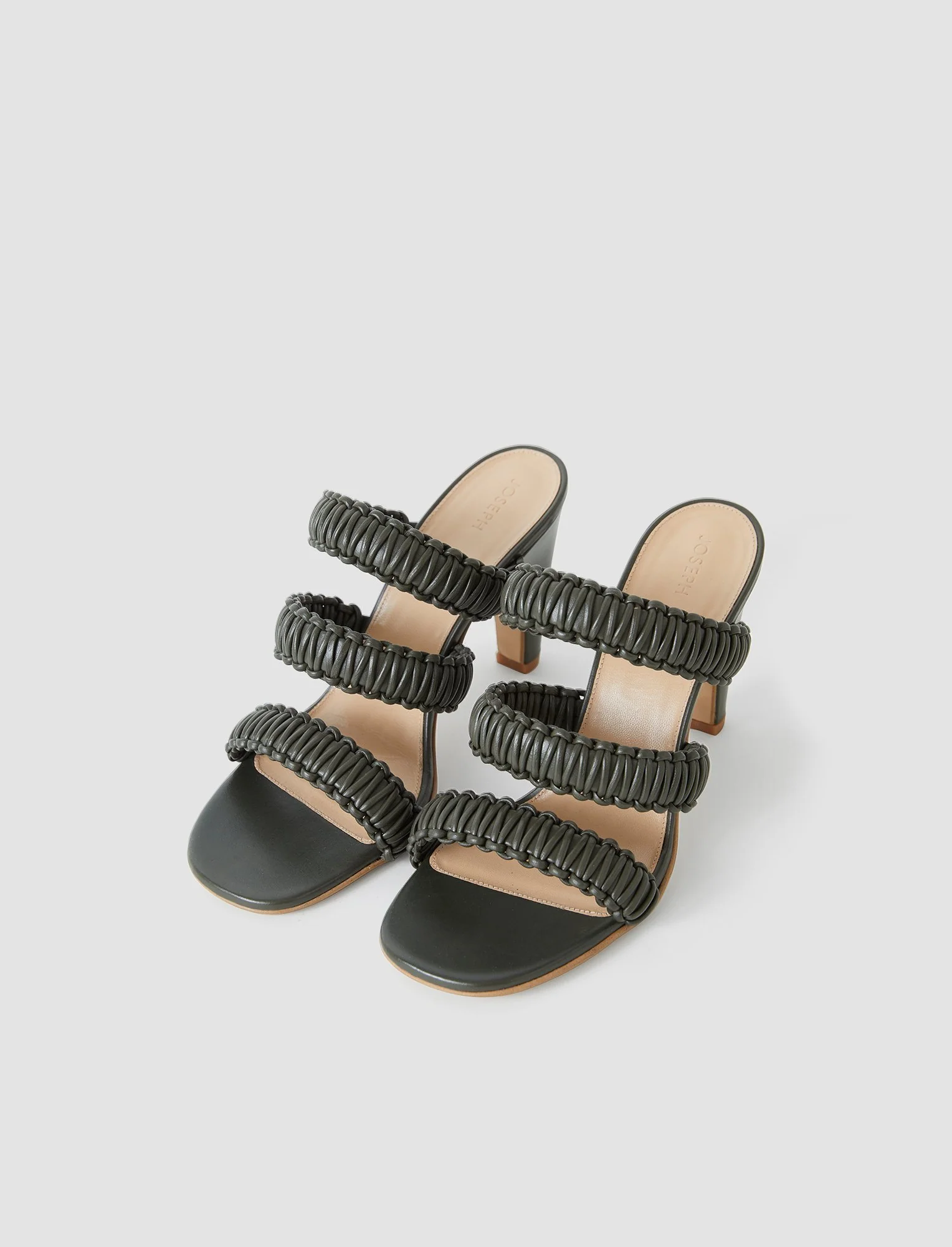 Noor Braided Leather High Heel Sandals - Image 3