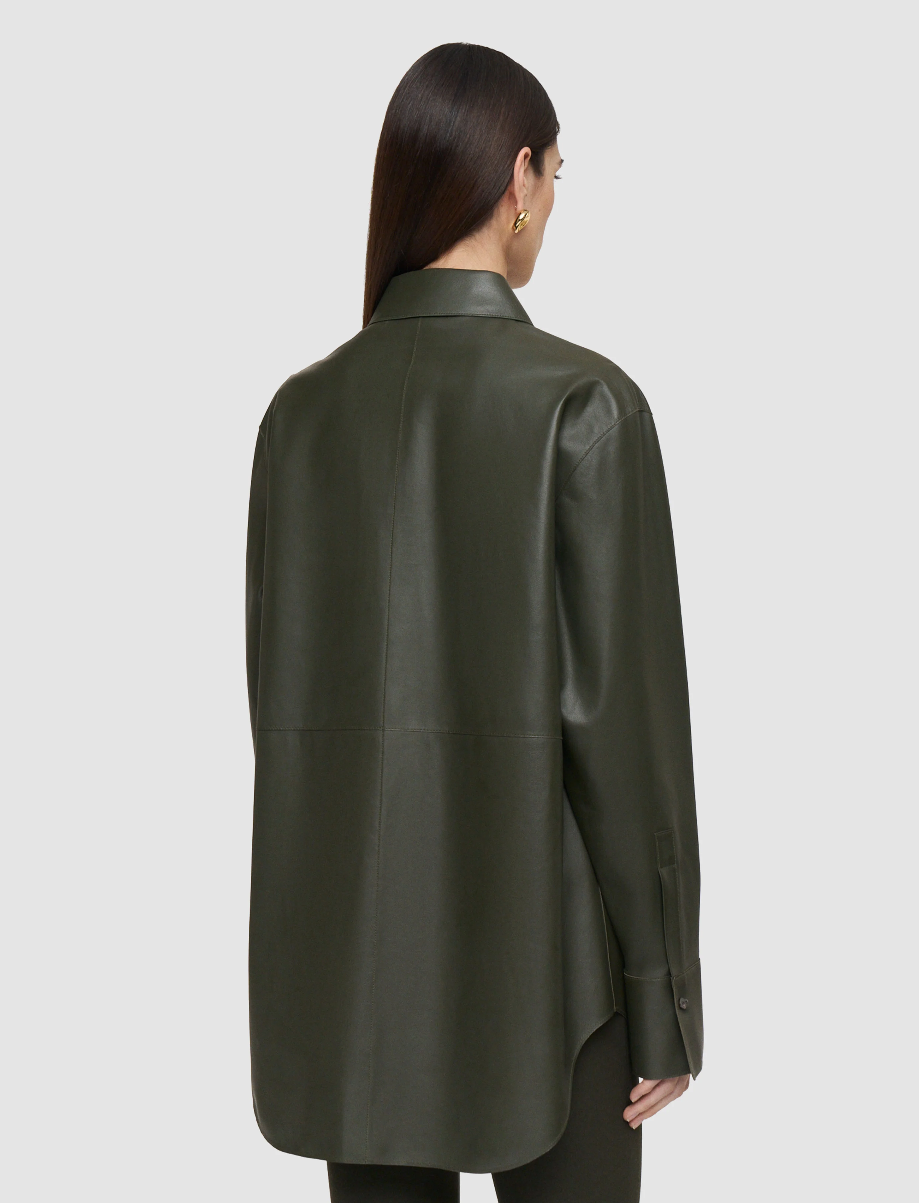 Penna Soft Nappa Leather Overshirt - Image 4