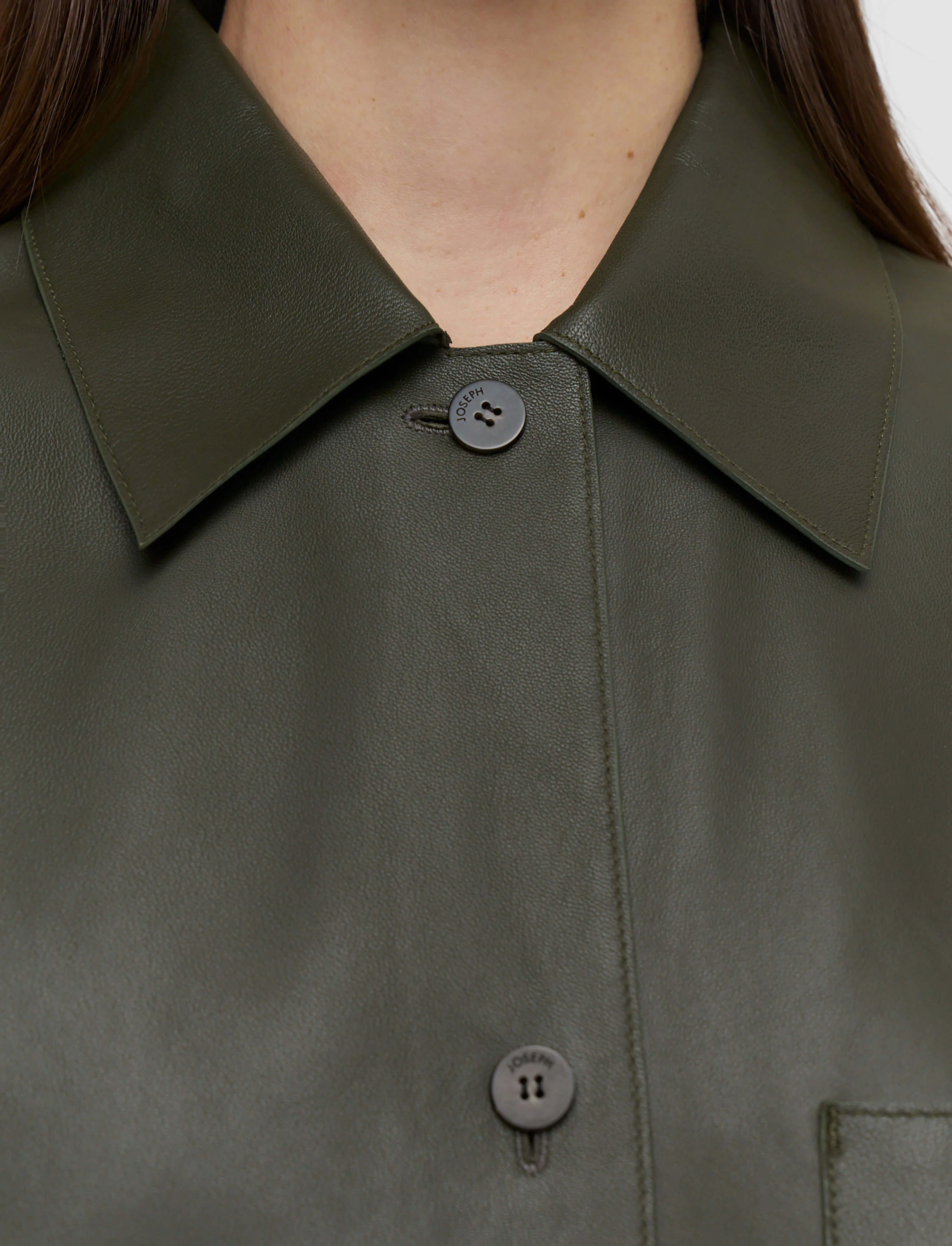 Penna Soft Nappa Leather Overshirt - Image 5