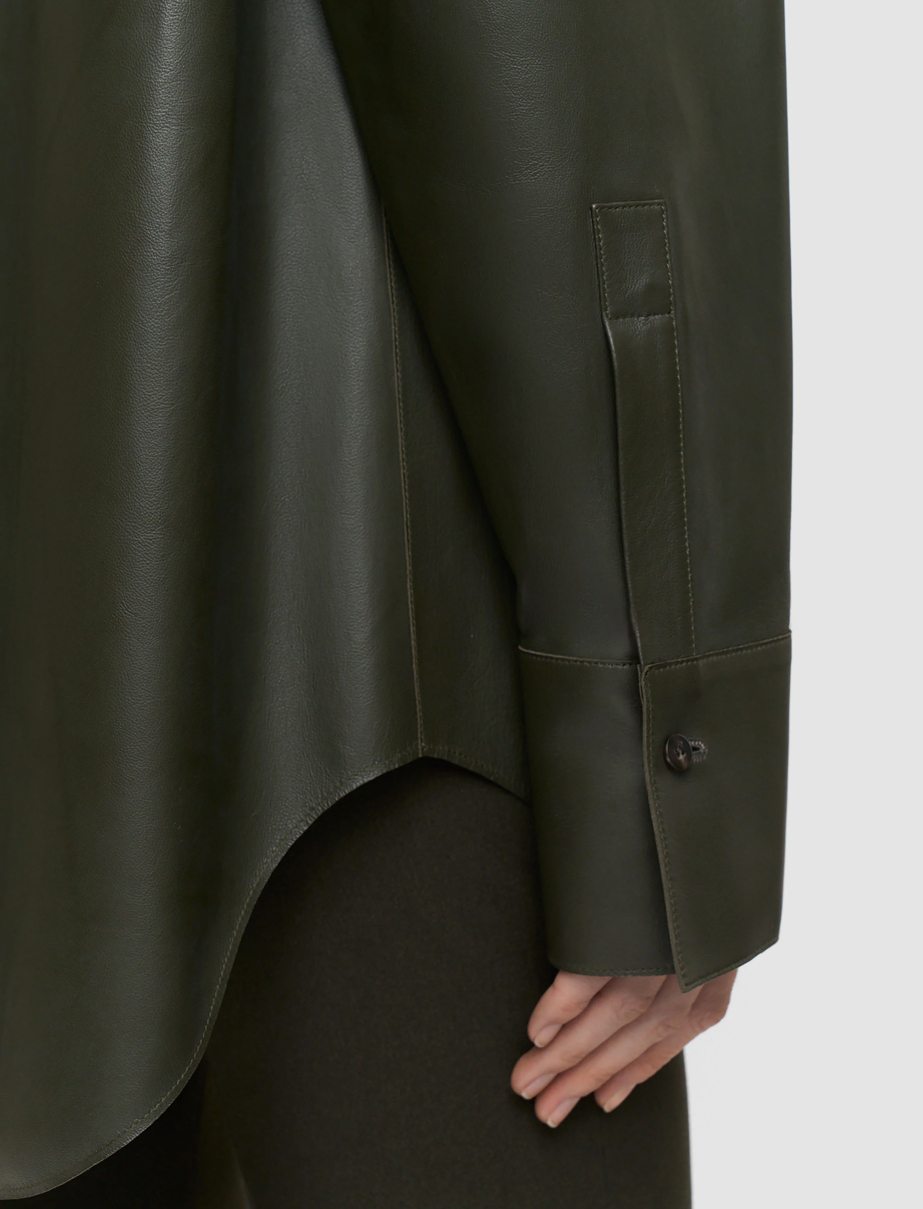 Penna Soft Nappa Leather Overshirt - Image 6