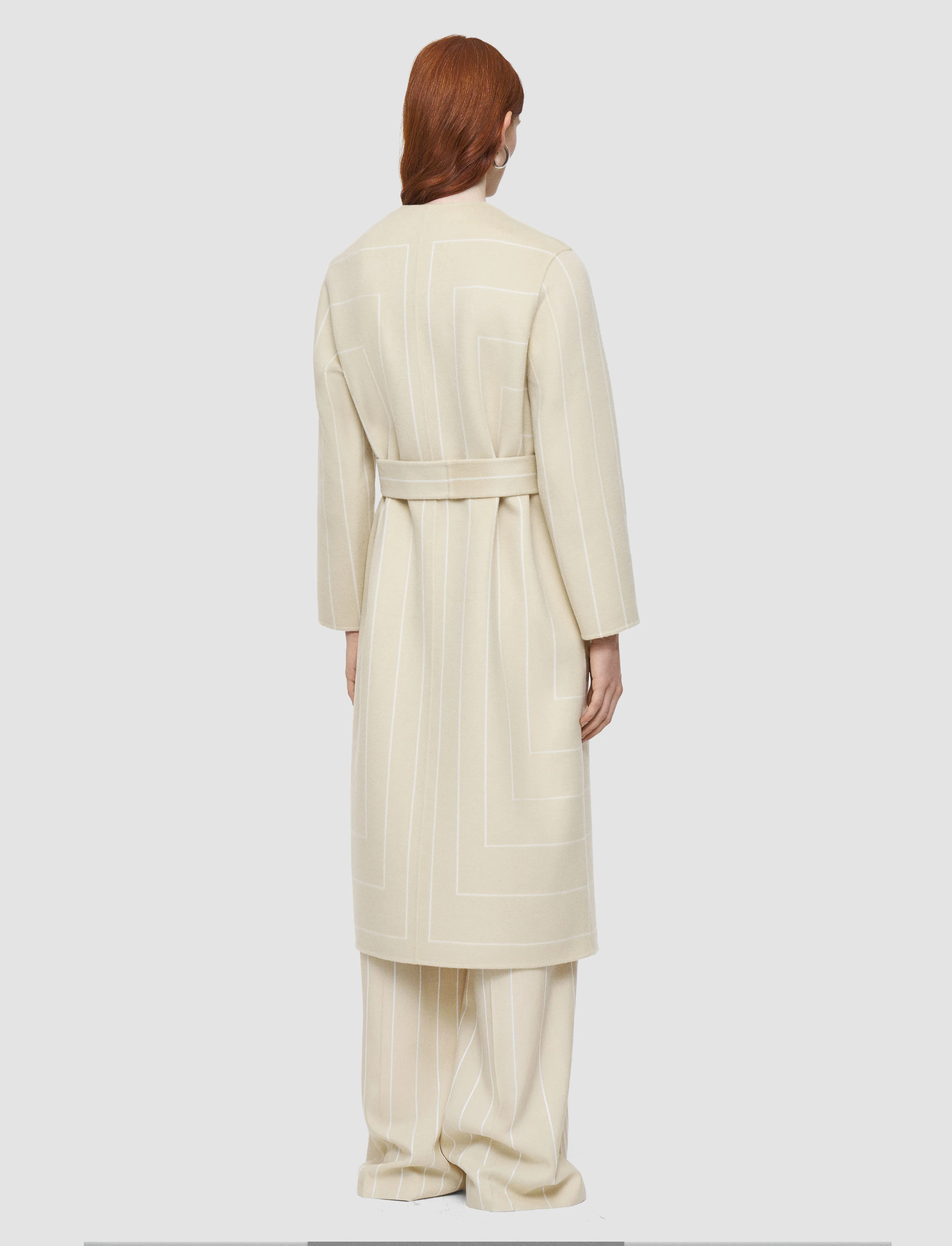 Scheffer Geometric Double Face Wool Coat - Image 3