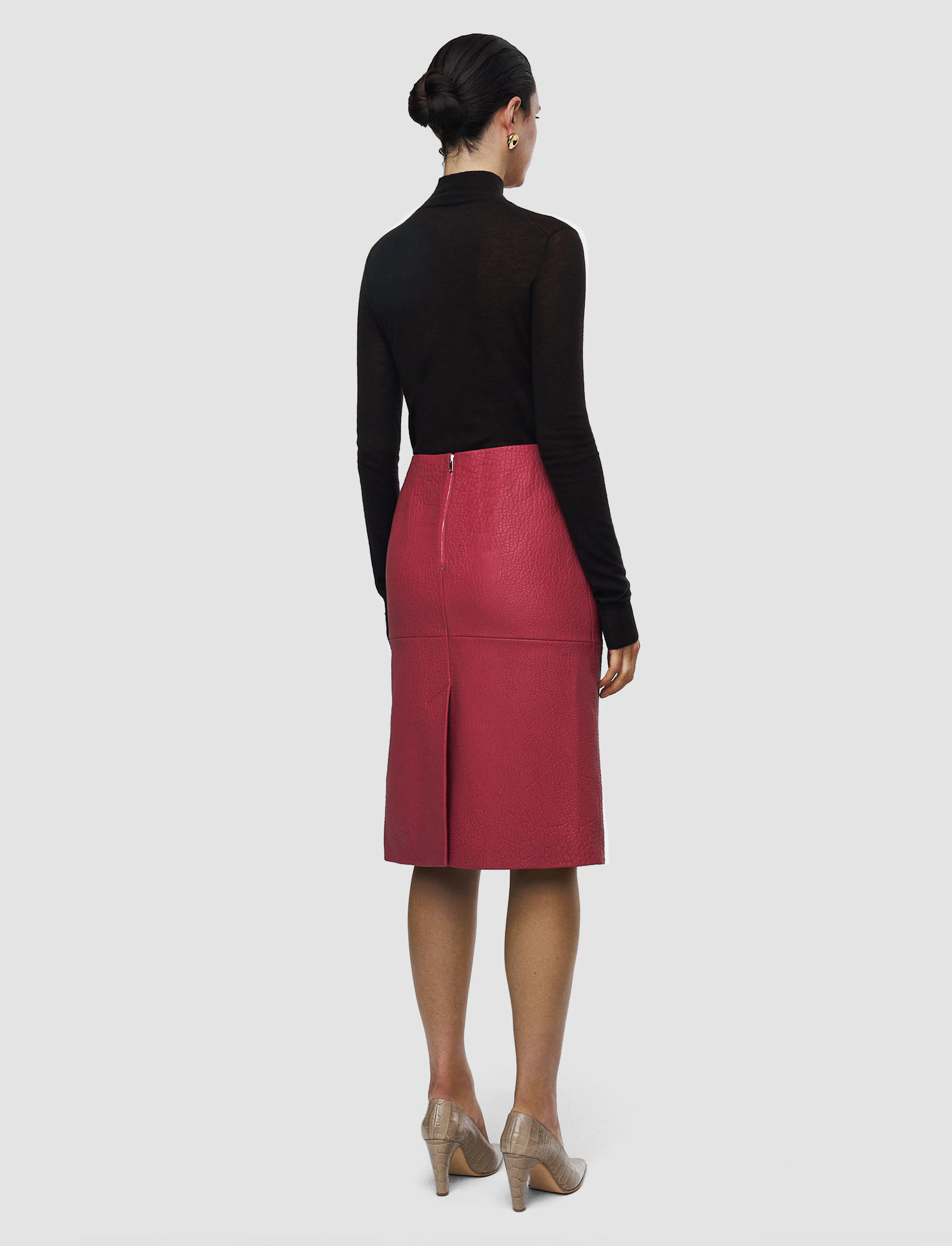 Shroff Pebble Leather Skirt - Image 3